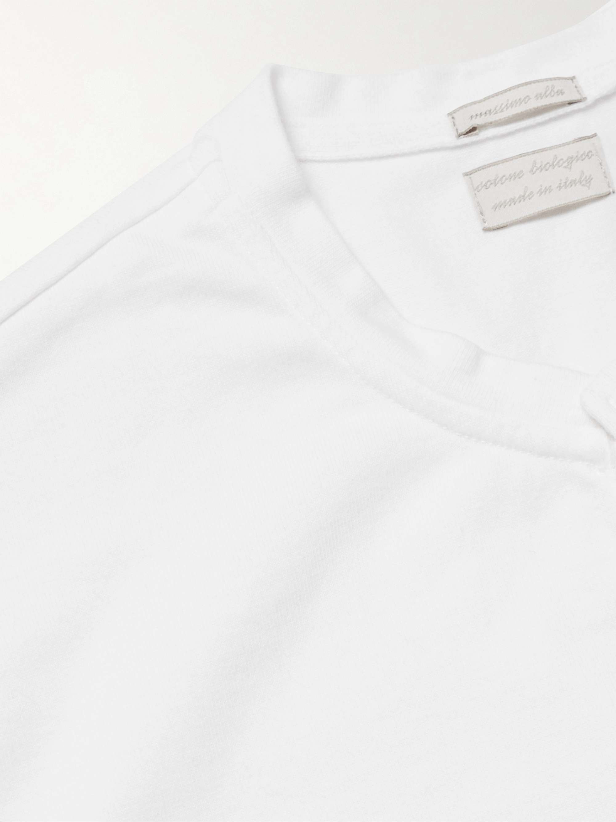 MASSIMO ALBA Watercolour Cotton-Jersey Henley T-Shirt
