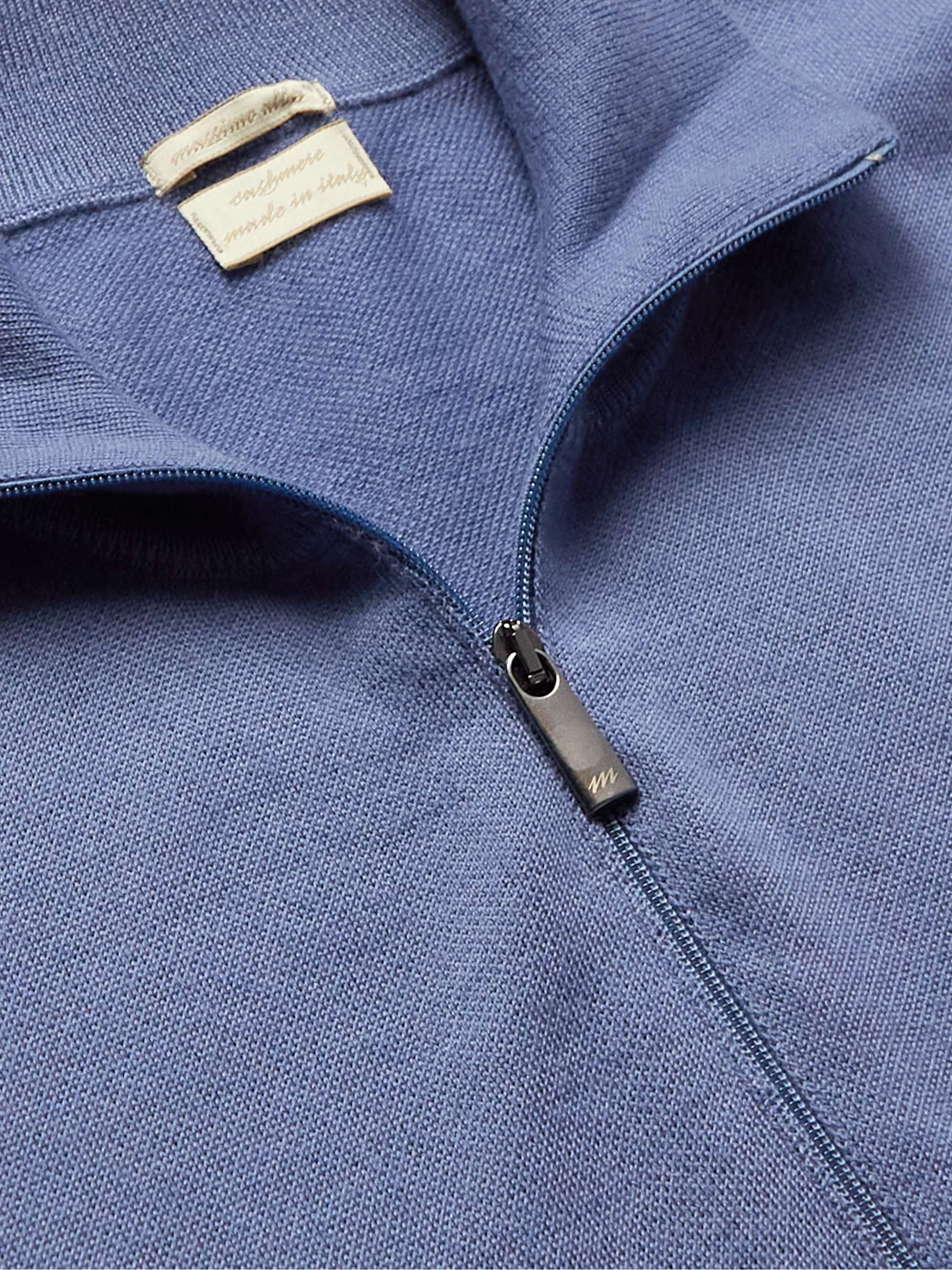 MASSIMO ALBA Danny Cashmere Half-Zip Sweater