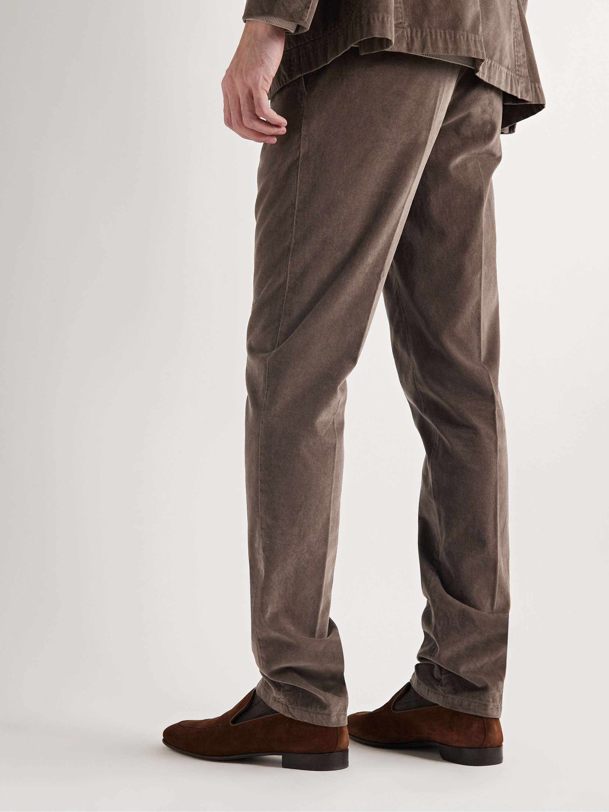 BOGLIOLI Slim-Fit Cotton-Moleskin Suit Trousers