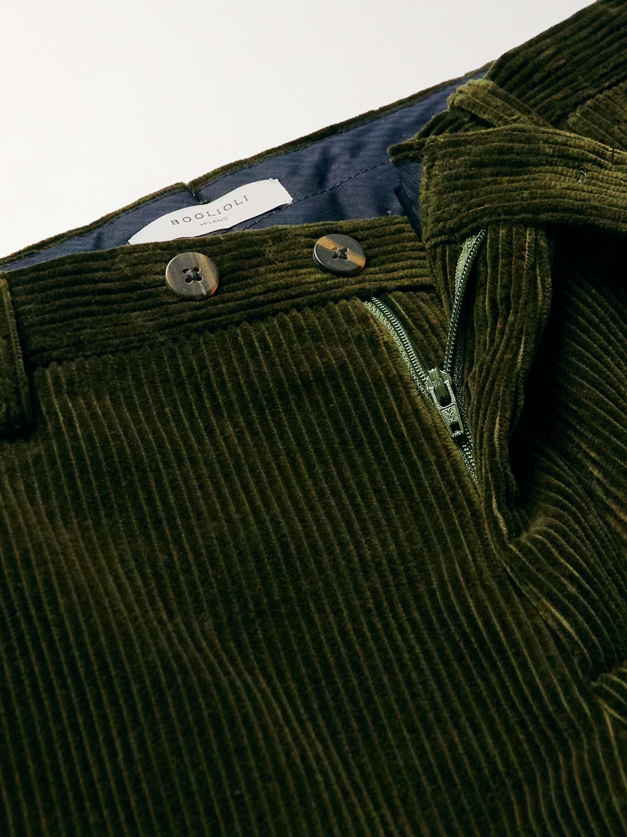 BOGLIOLI Straight-Leg Cotton-Corduroy Trousers