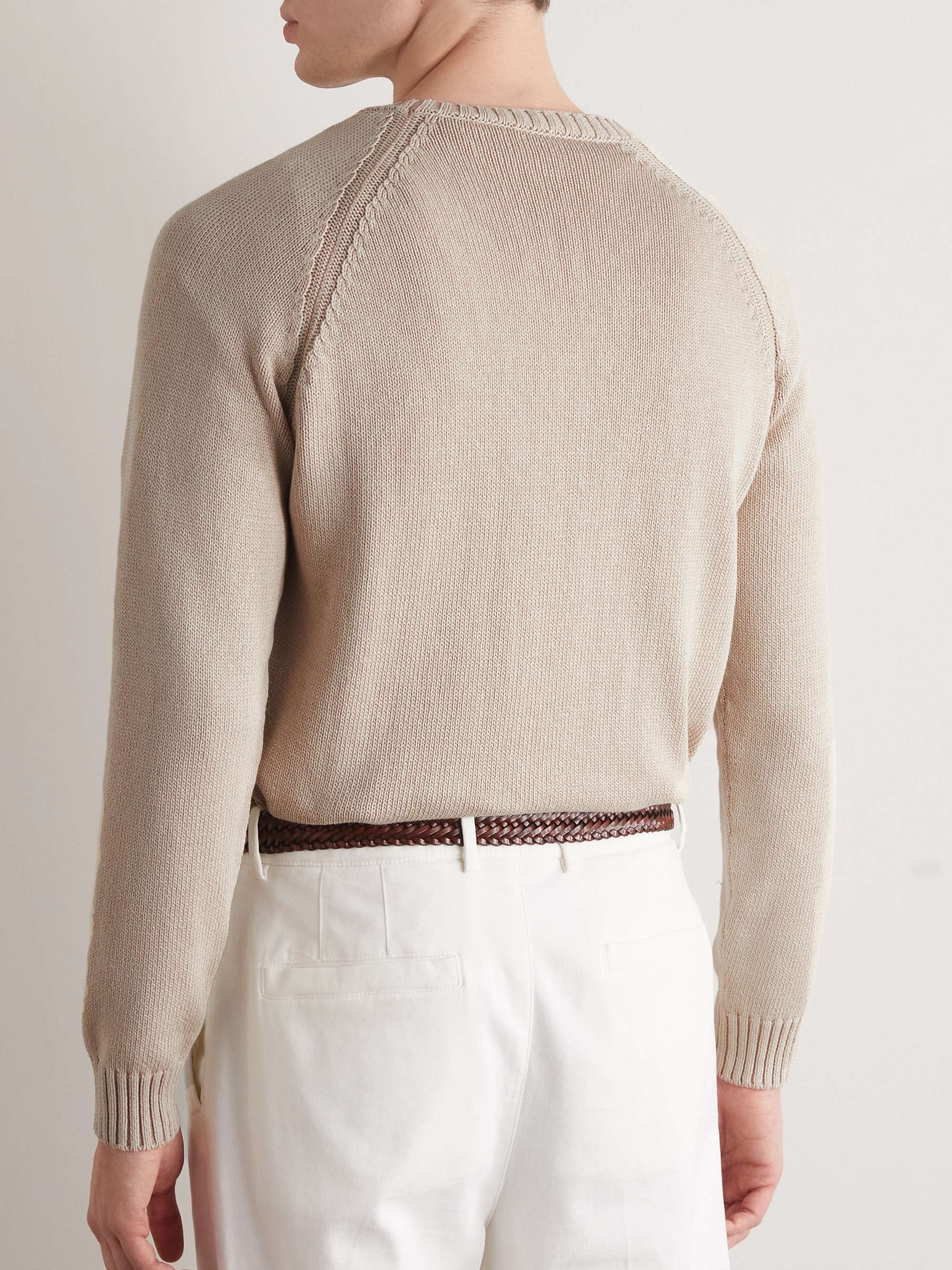 BOGLIOLI Garment-Dyed Cotton Sweater
