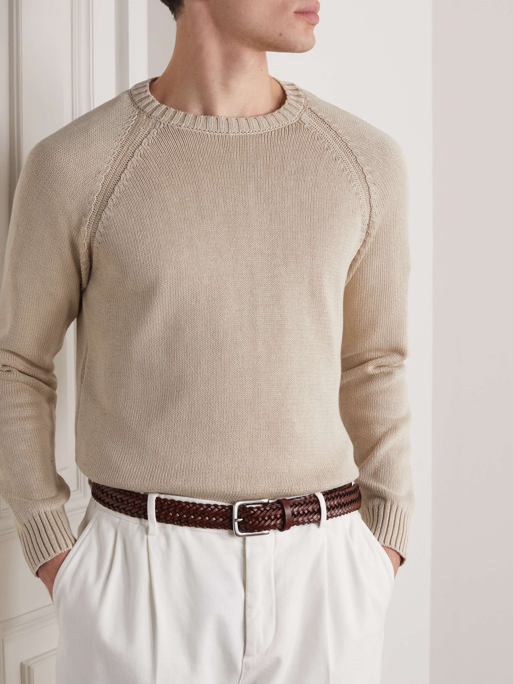 BOGLIOLI Garment-Dyed Cotton Sweater