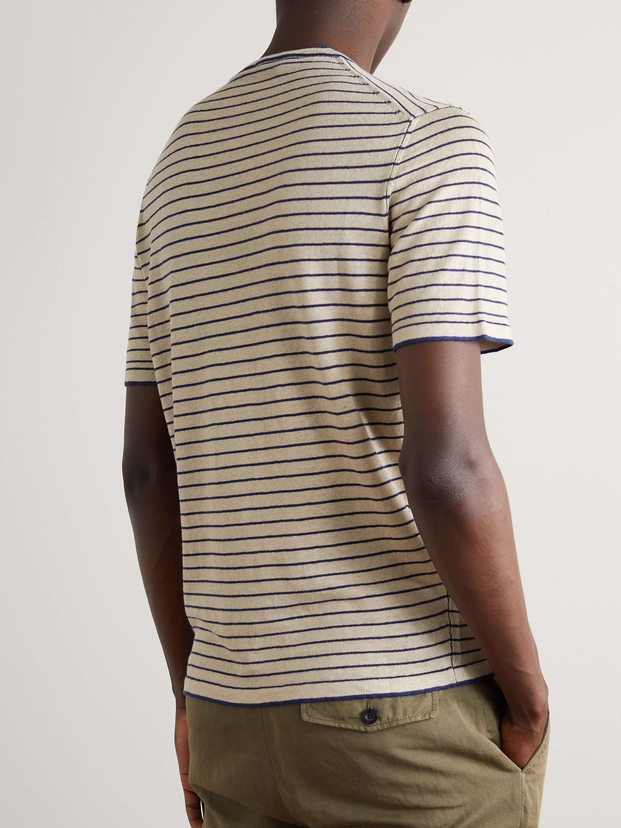BOGLIOLI Striped Linen T-Shirt