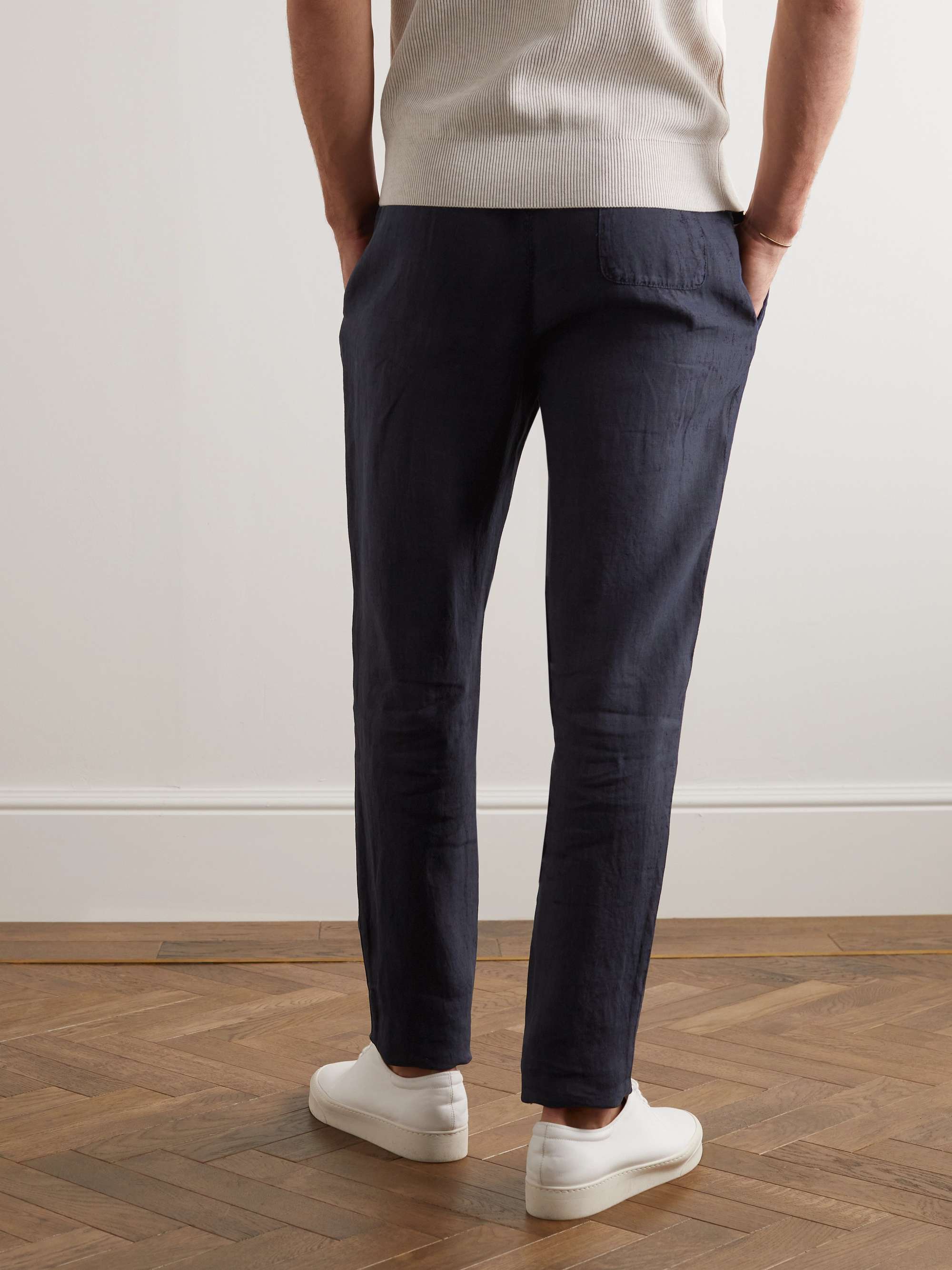 BOGLIOLI Straight-Leg Linen Trousers