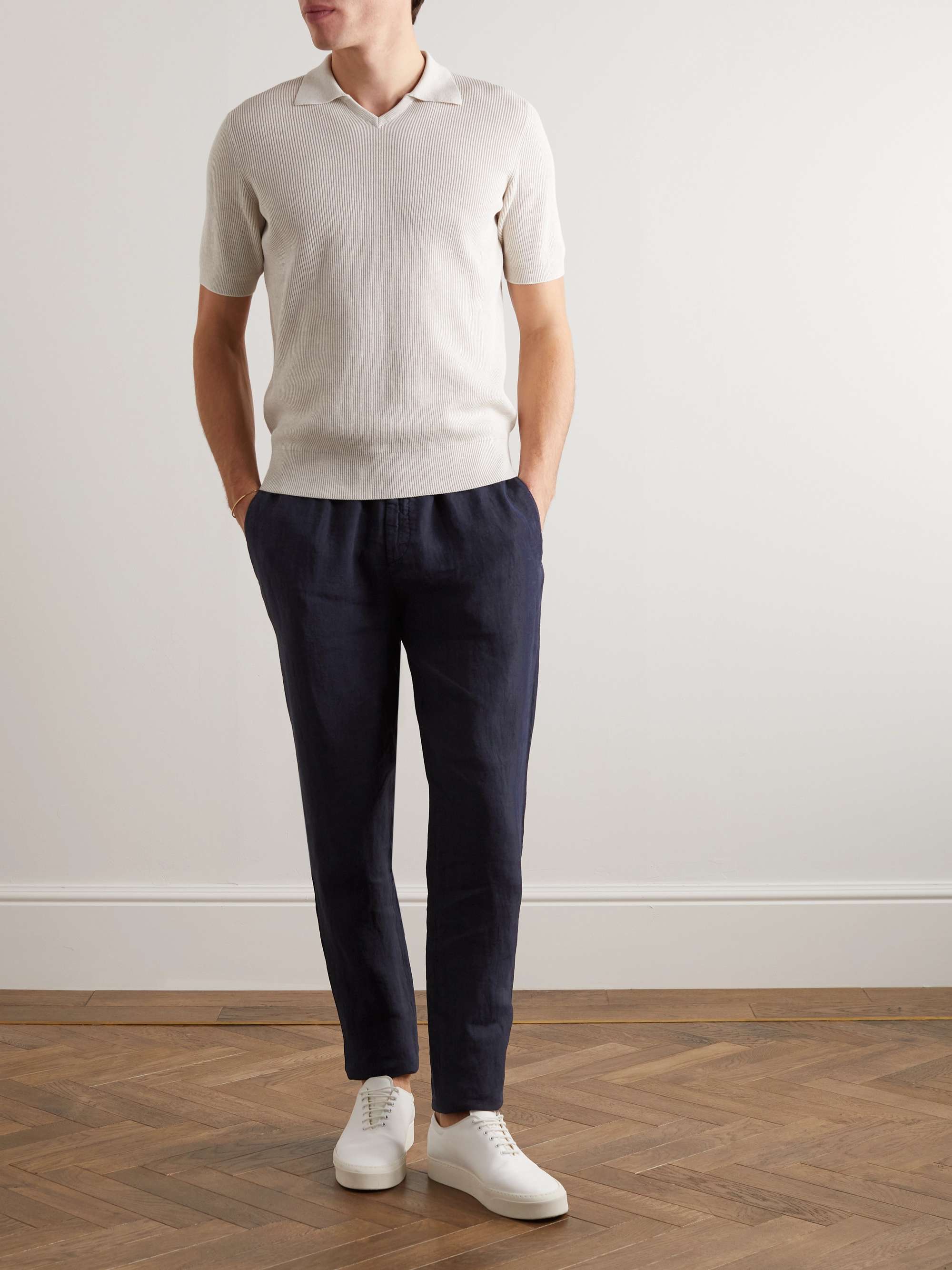 BOGLIOLI Straight-Leg Linen Trousers