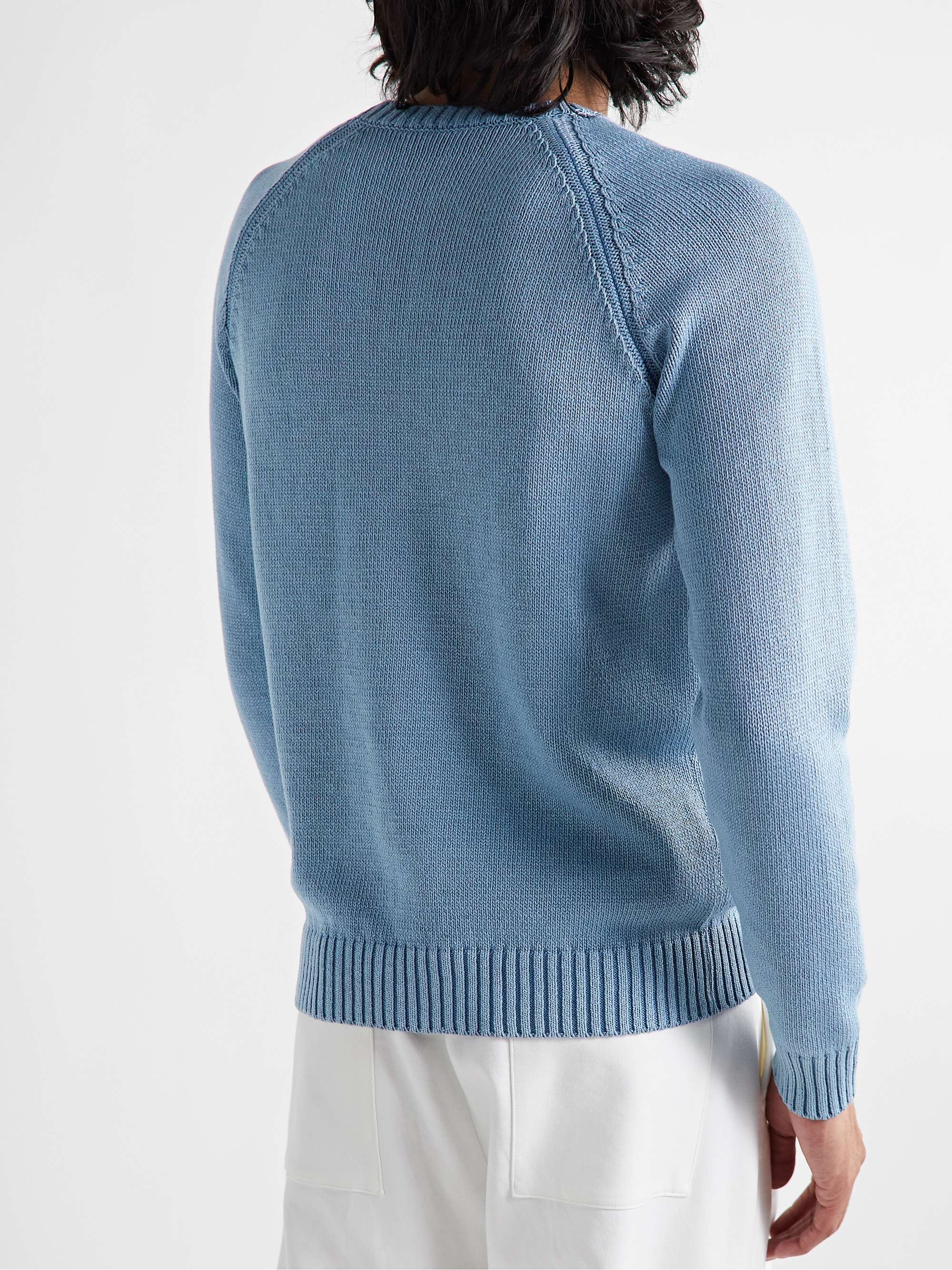 BOGLIOLI Garment-Dyed Cotton Sweater