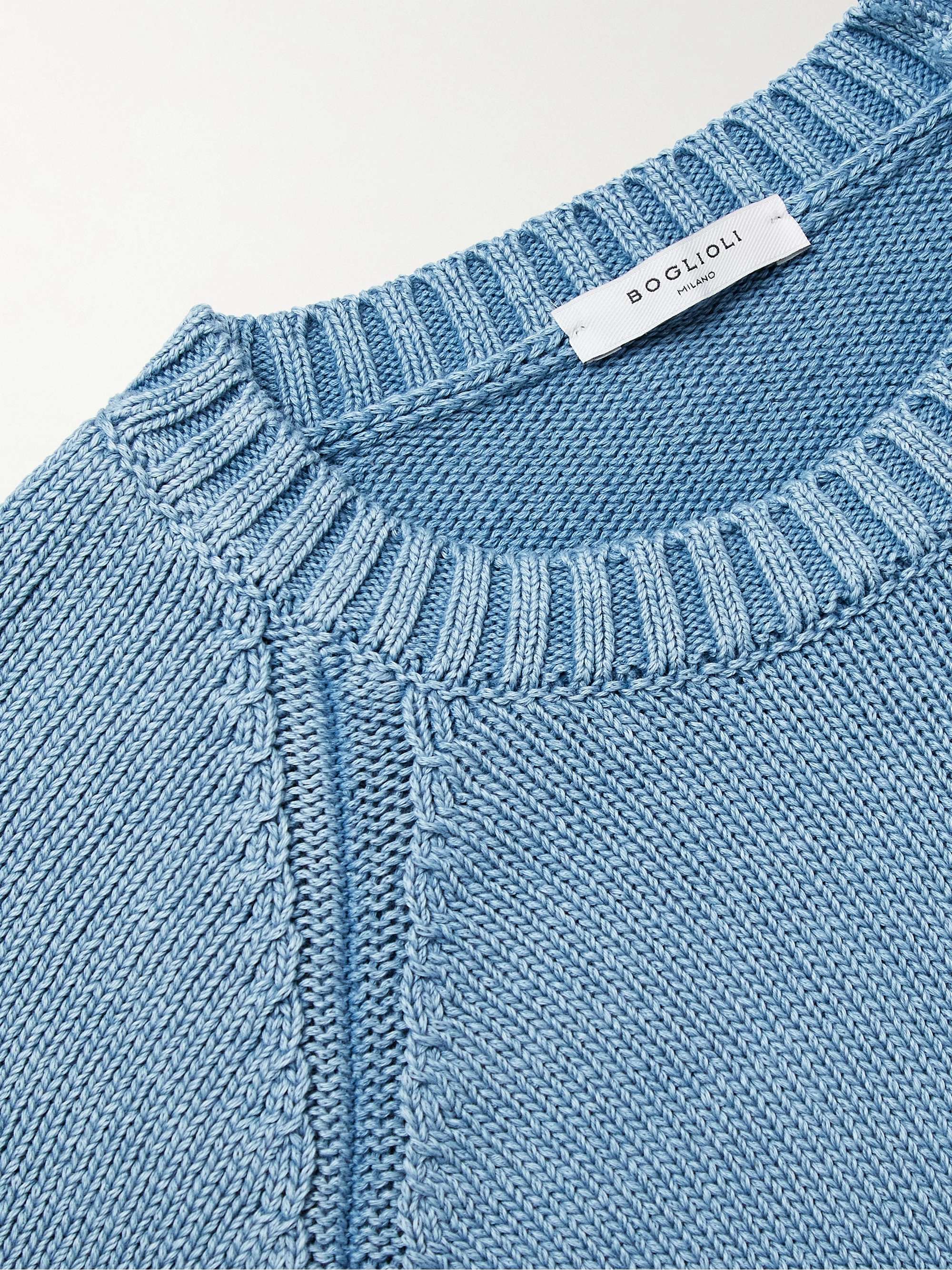 BOGLIOLI Garment-Dyed Cotton Sweater