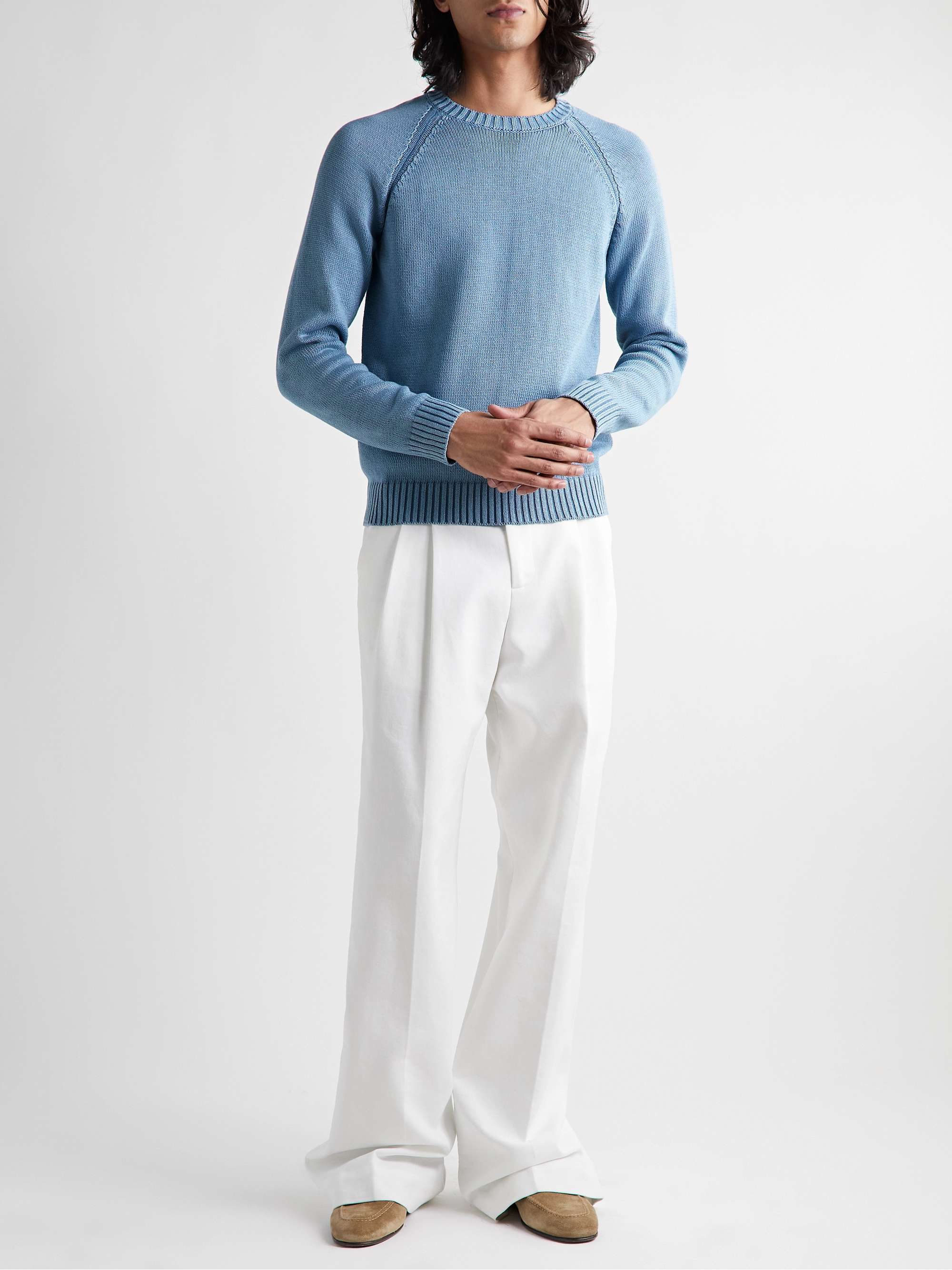 BOGLIOLI Garment-Dyed Cotton Sweater