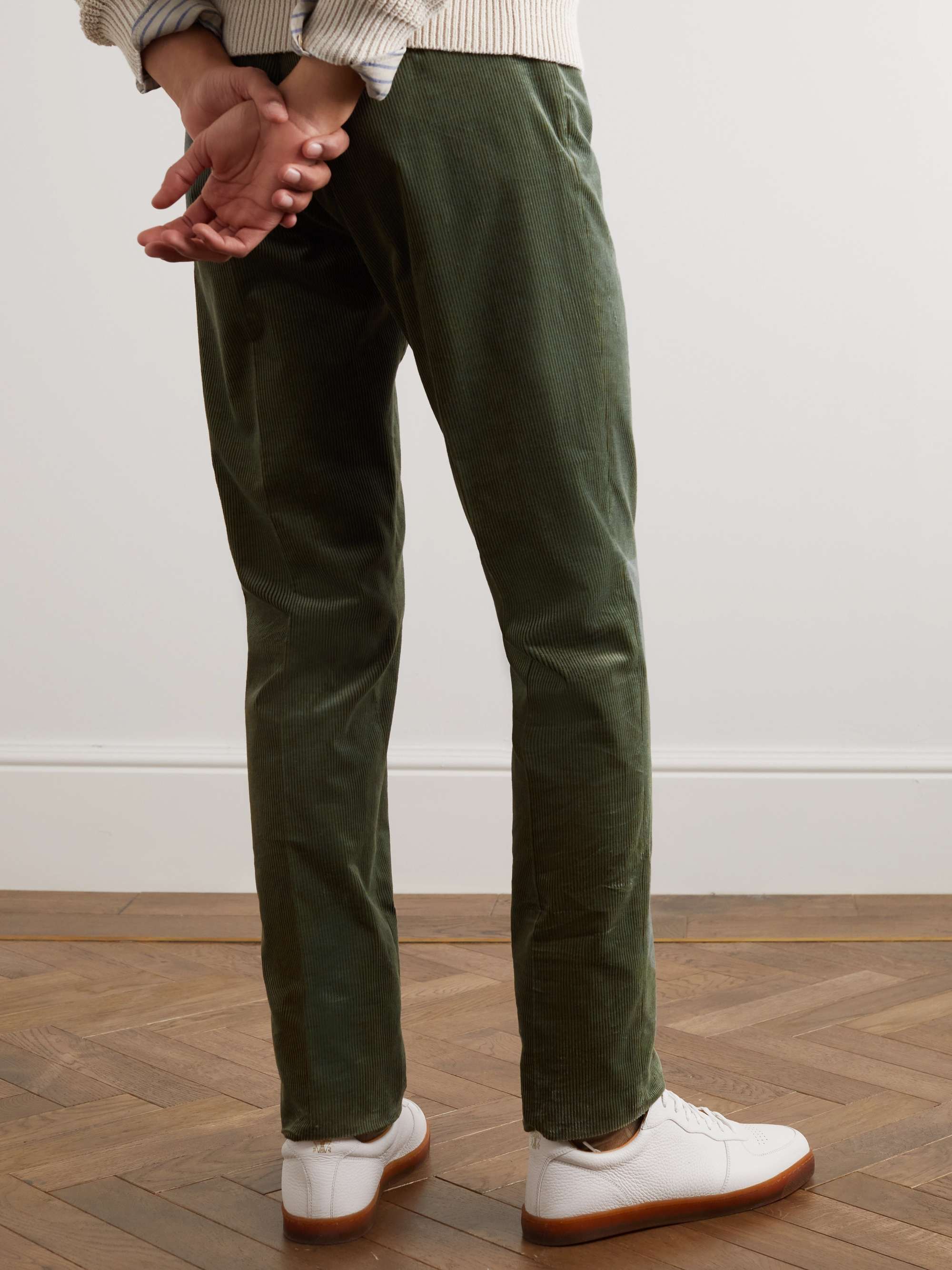RALPH LAUREN PURPLE LABEL Straight-Leg Cotton-Corduroy Trousers