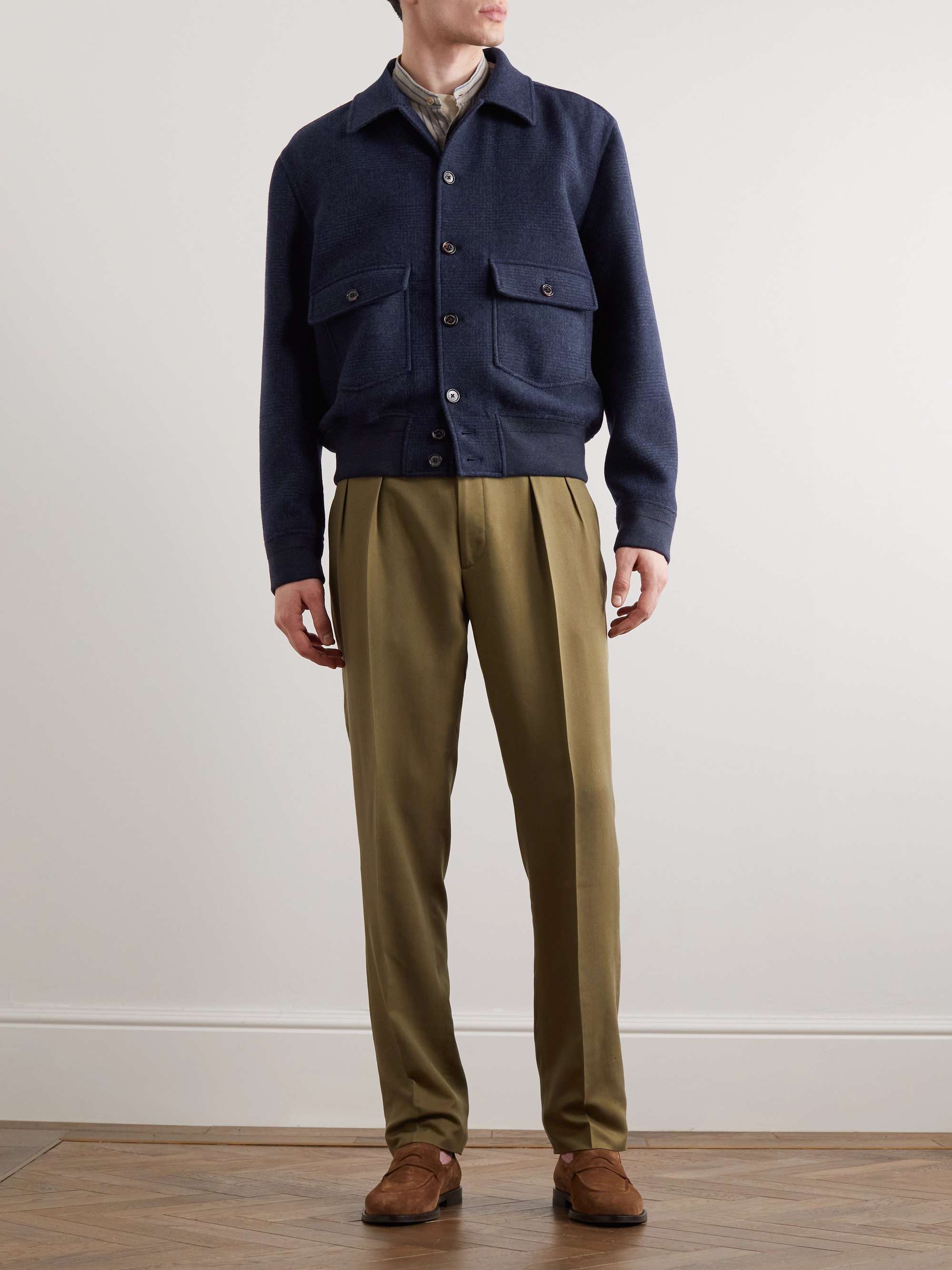 RALPH LAUREN PURPLE LABEL Henrik Wool-Blend Bomber Jacket for Men