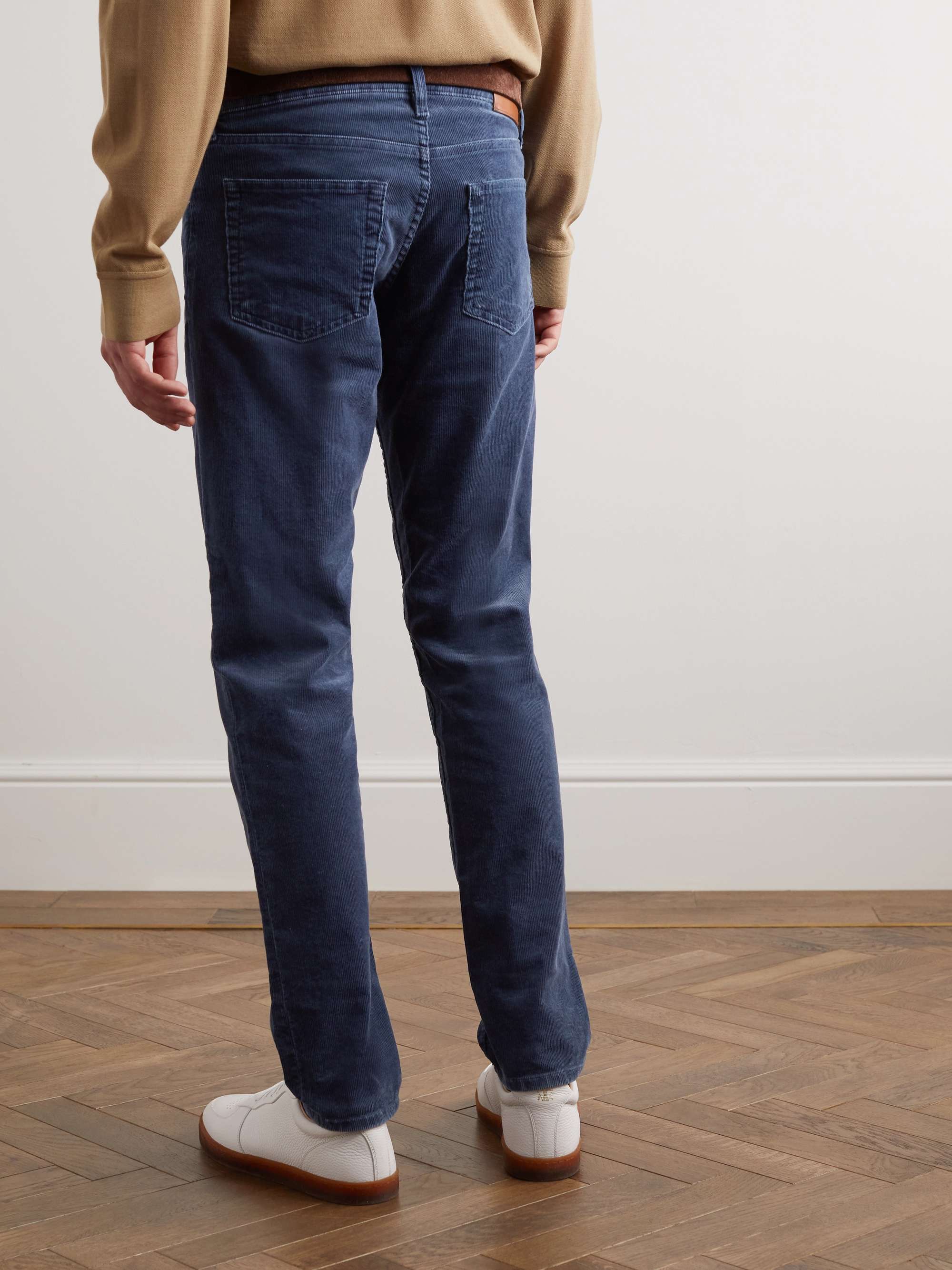 RALPH LAUREN PURPLE LABEL Slim-Fit Stretch-Cotton Corduroy Trousers