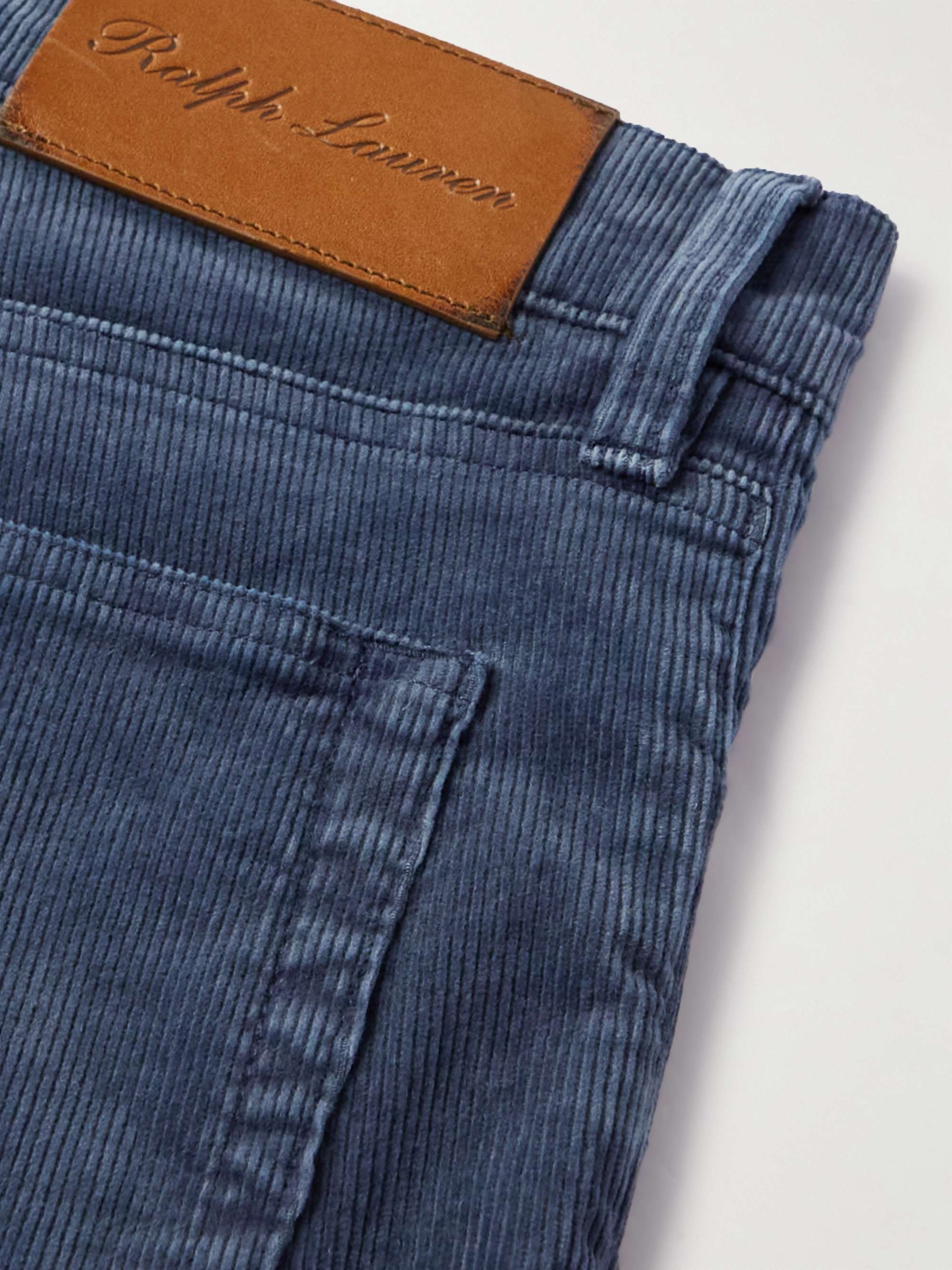 RALPH LAUREN PURPLE LABEL Slim-Fit Stretch-Cotton Corduroy Trousers