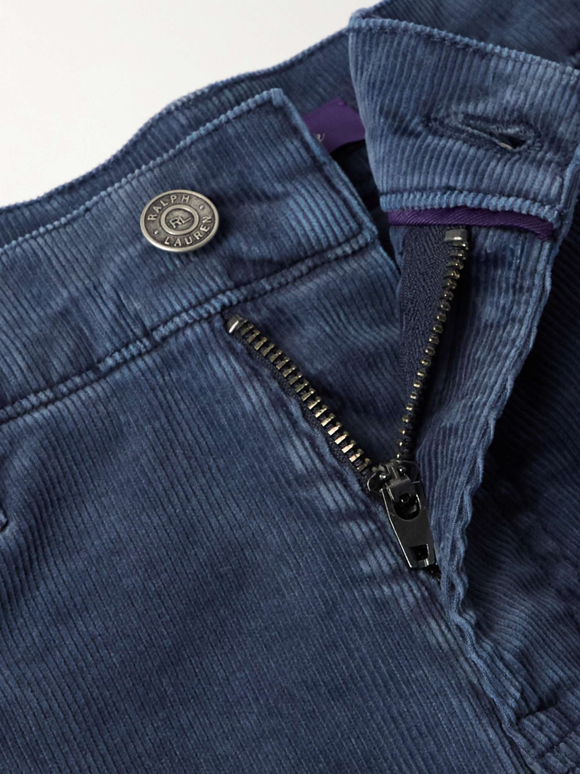 RALPH LAUREN PURPLE LABEL Slim-Fit Stretch-Cotton Corduroy Trousers