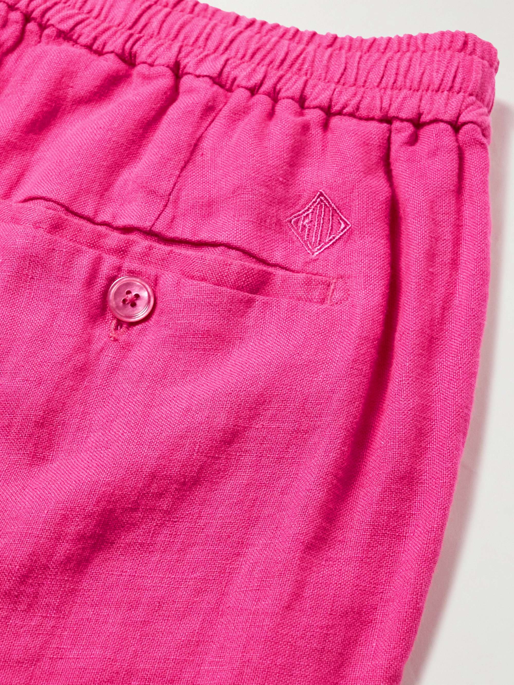 RALPH LAUREN PURPLE LABEL Dorset Straight-Leg Linen Drawstring Shorts