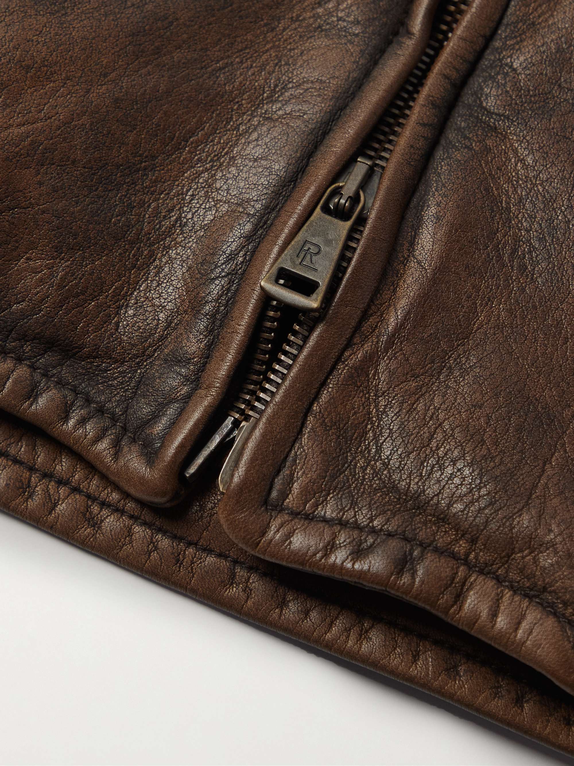 RALPH LAUREN PURPLE LABEL Hugh Leather Jacket