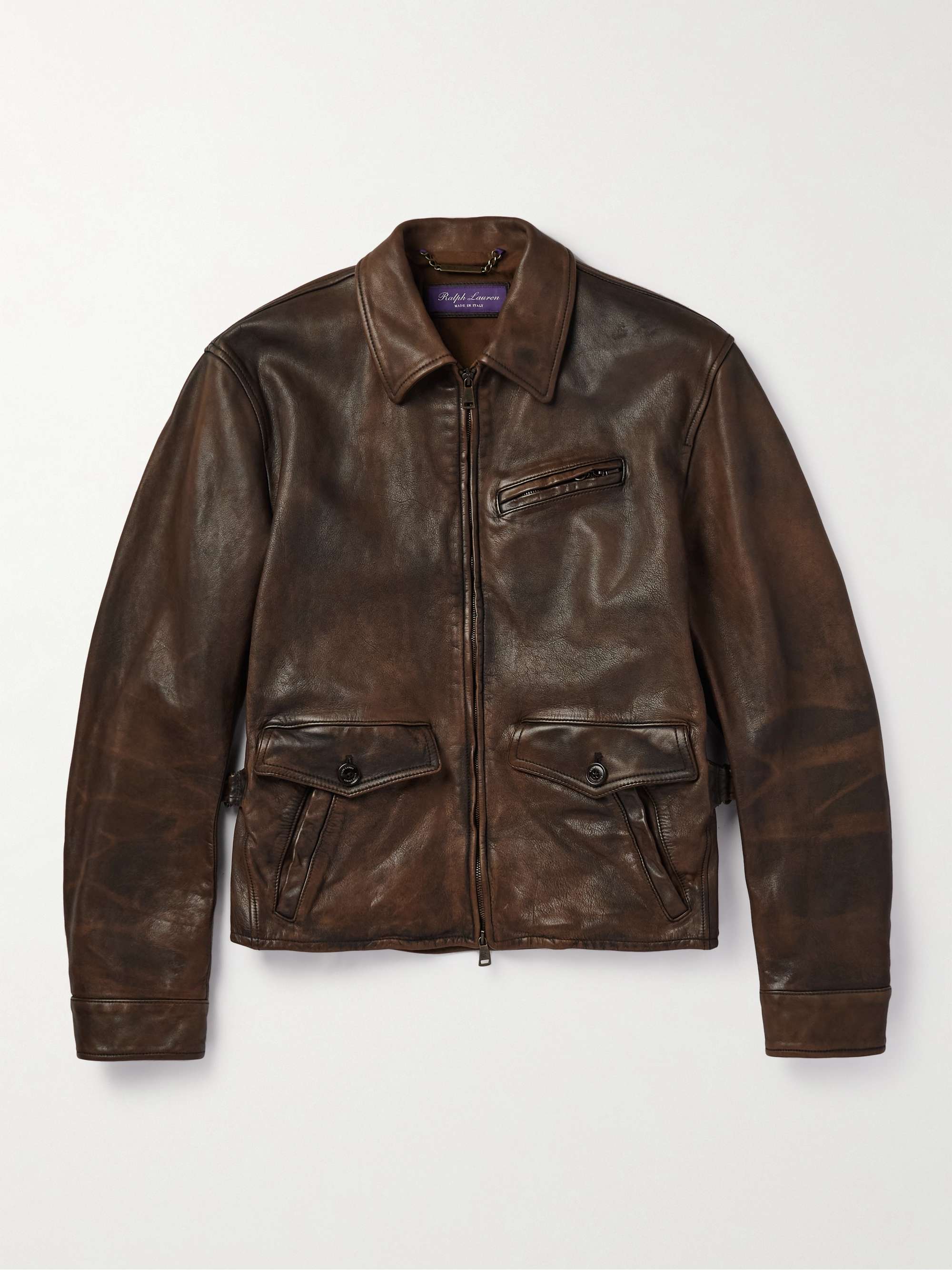 RALPH LAUREN PURPLE LABEL Hugh Leather Jacket