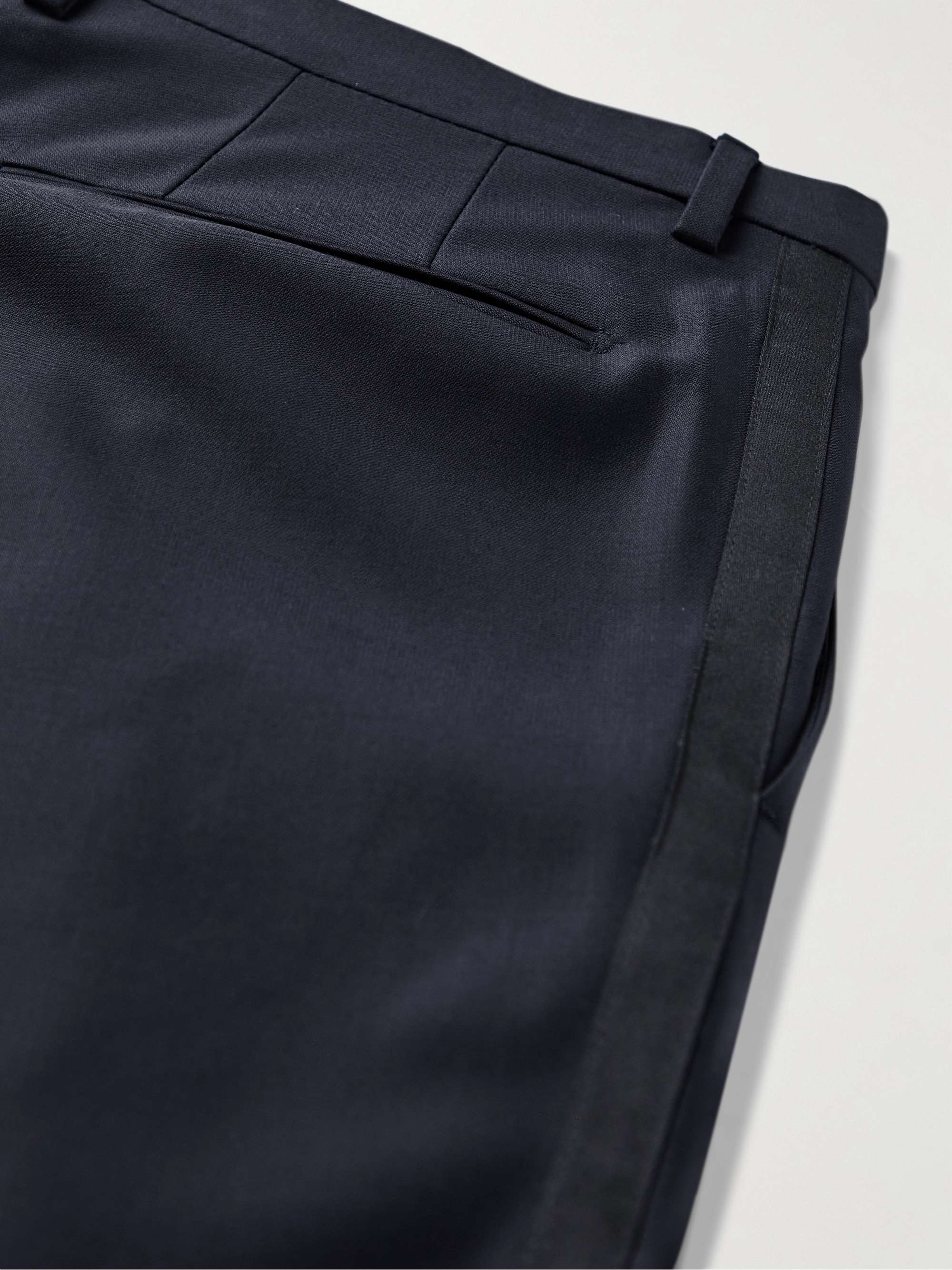 BOGLIOLI Slim-Fit Satin-Trimmed Wool-Blend Tuxedo Trousers