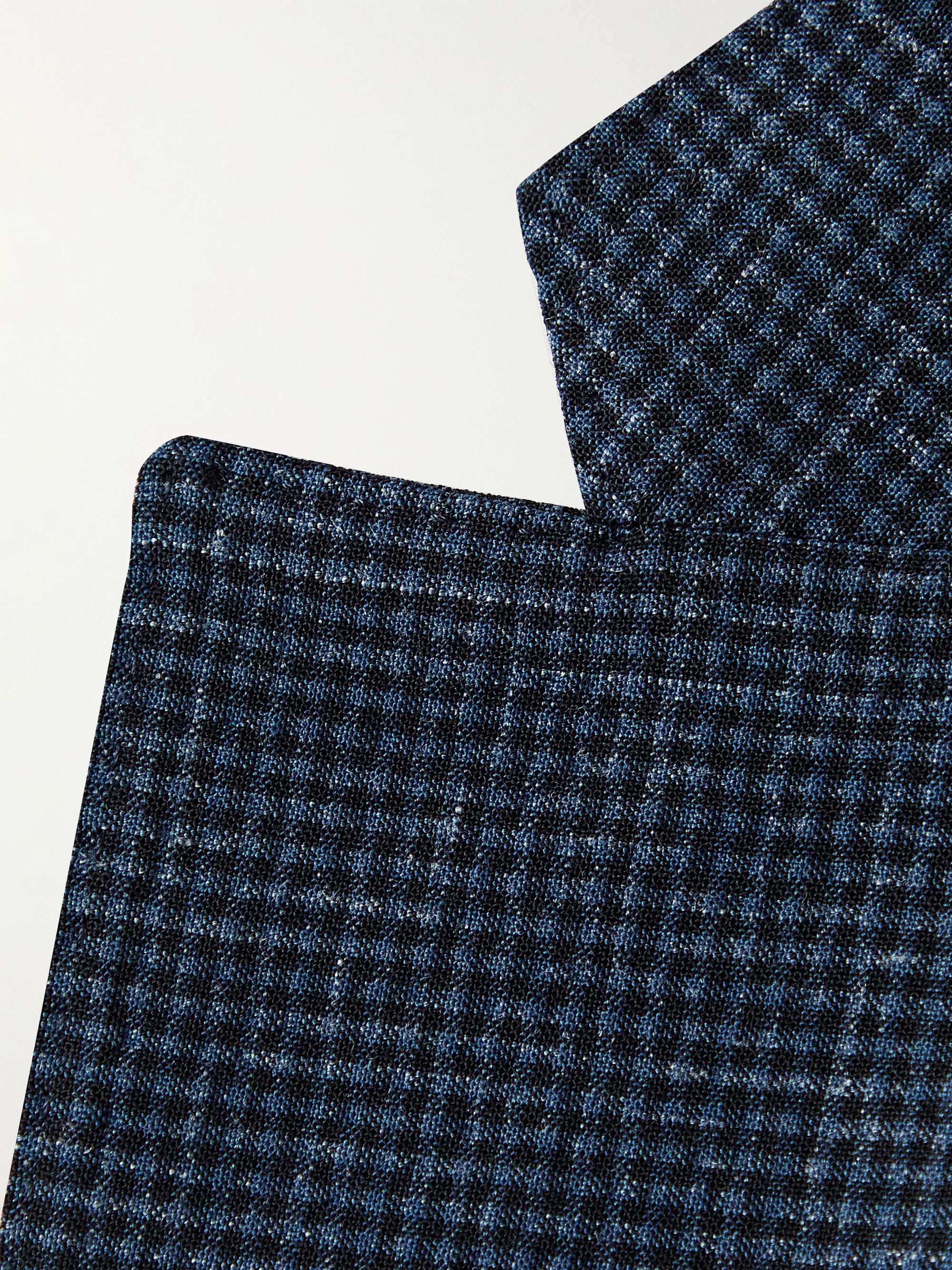 BOGLIOLI Unstructured Checked Wool-Blend Seersucker Suit Jacket