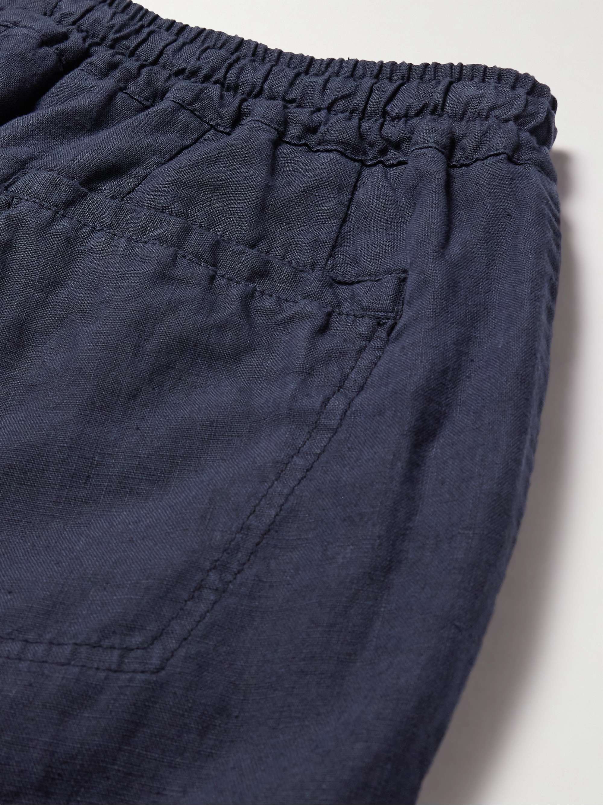 ALTEA Martin Tapered Linen Drawstring Trousers
