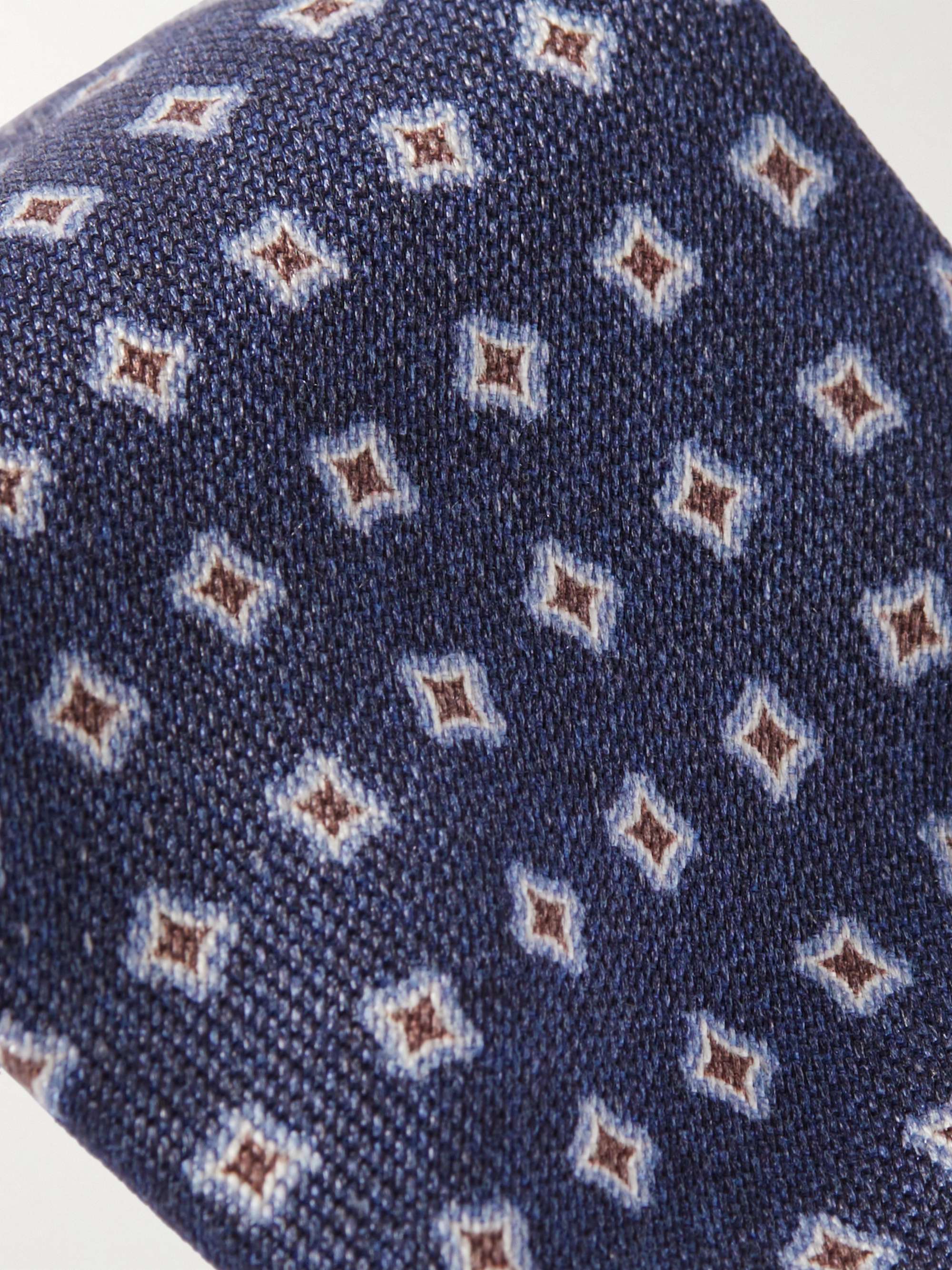 BRIONI Printed Silk Tie
