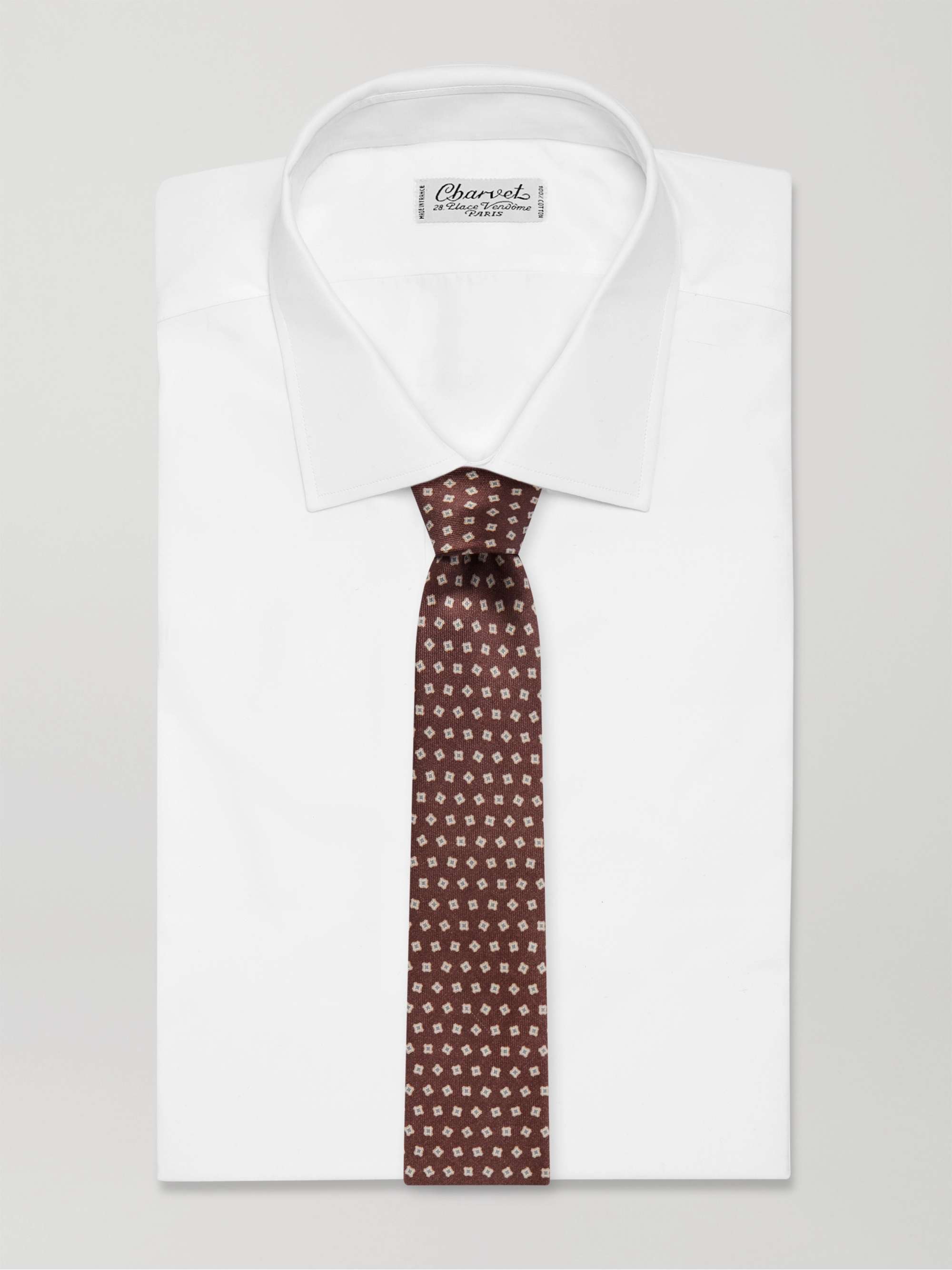 BRIONI Printed Silk Tie