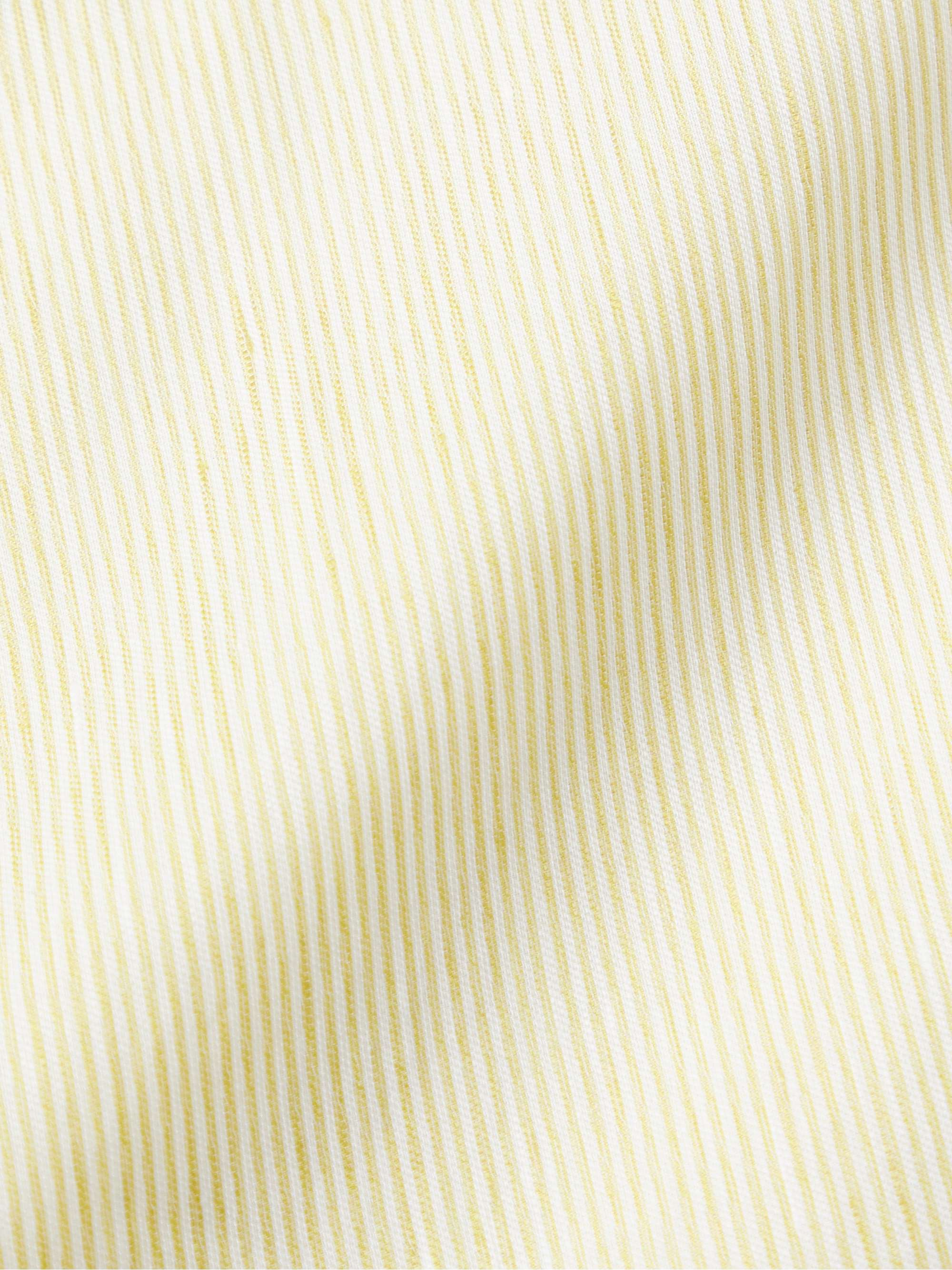 BRIONI Striped Cotton and Linen-Blend Shirt
