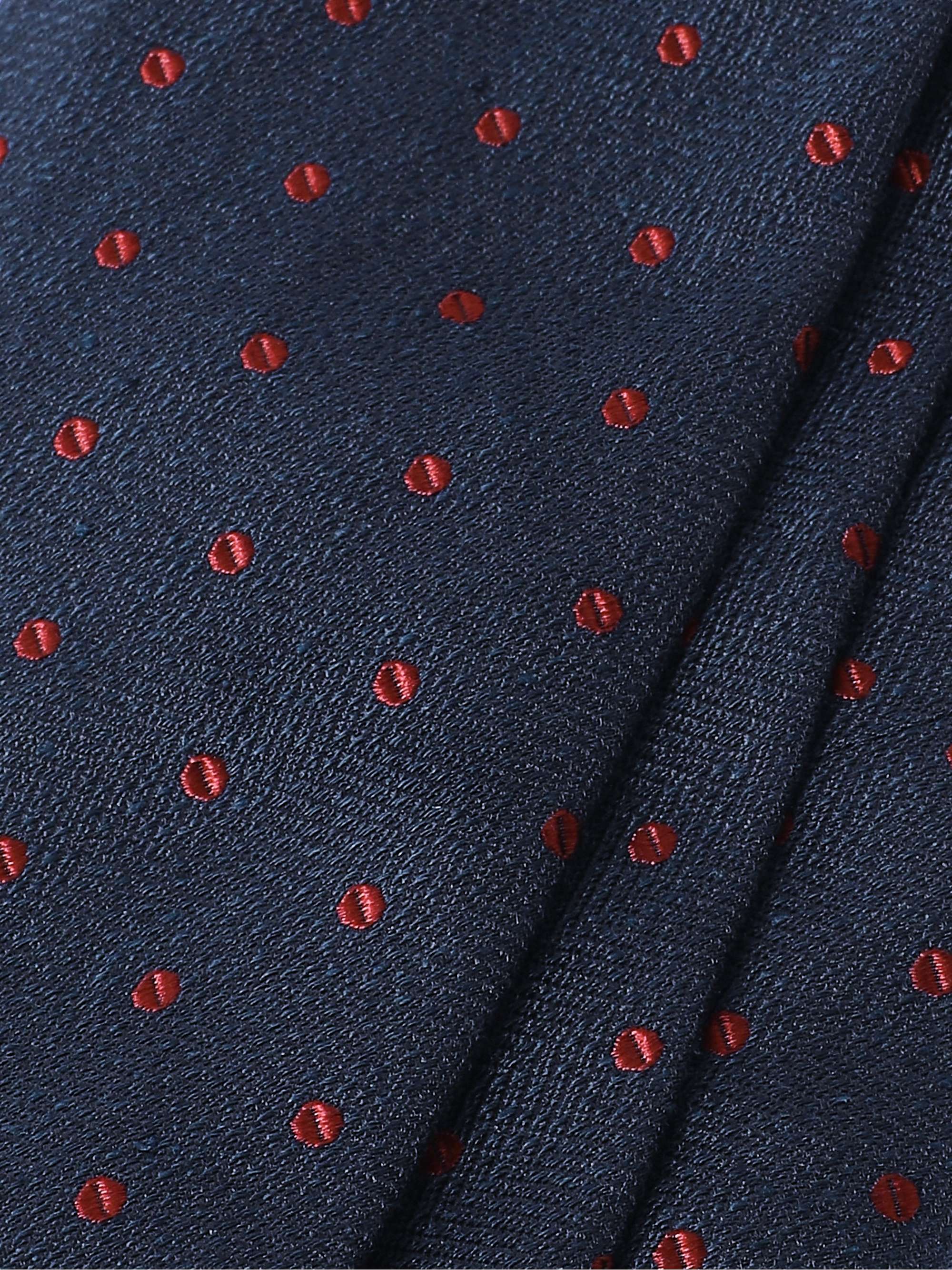 BRIONI 8cm Polka-Dot Herringbone Silk Tie