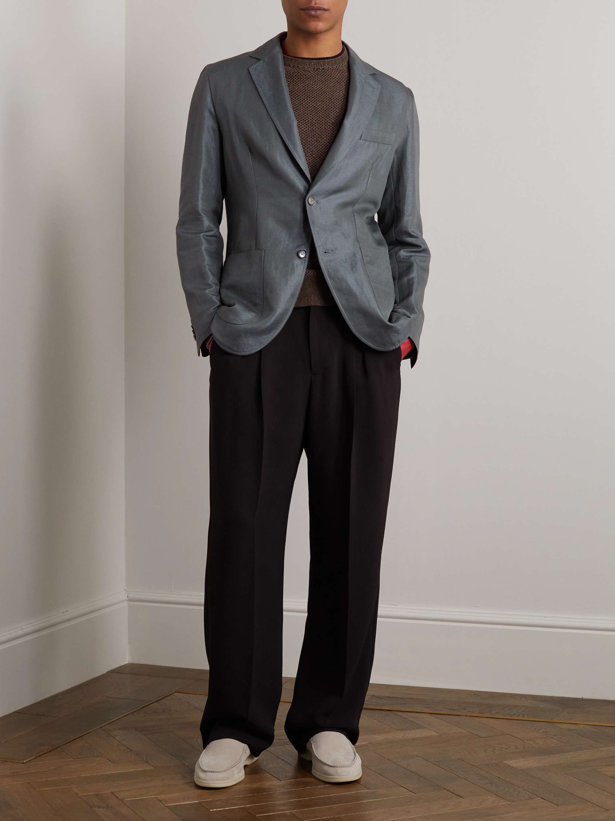 BRIONI Cotton, Linen and Silk-Blend Suit Jacket