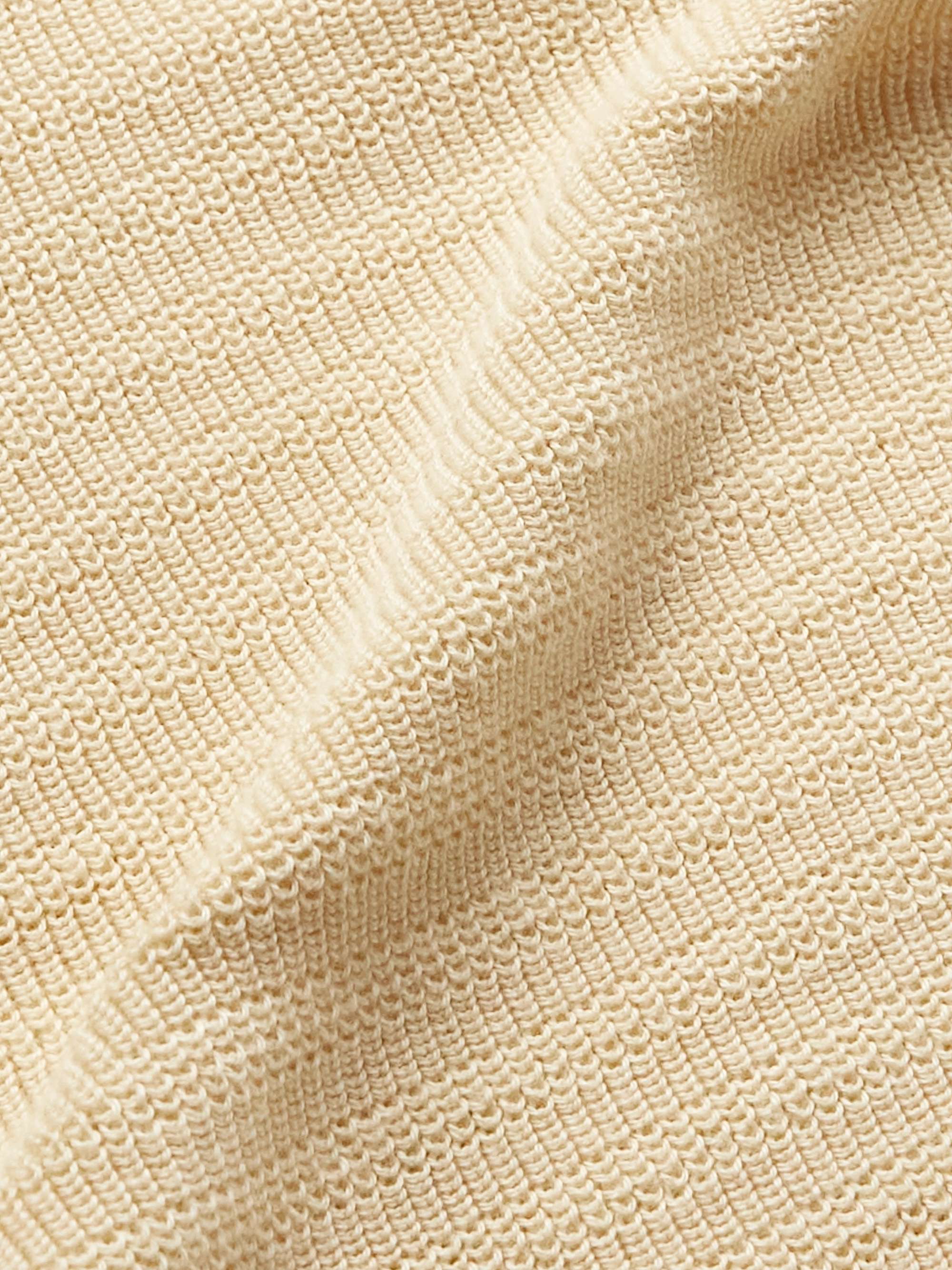 ALTEA Waffle-Knit Cotton Polo Shirt