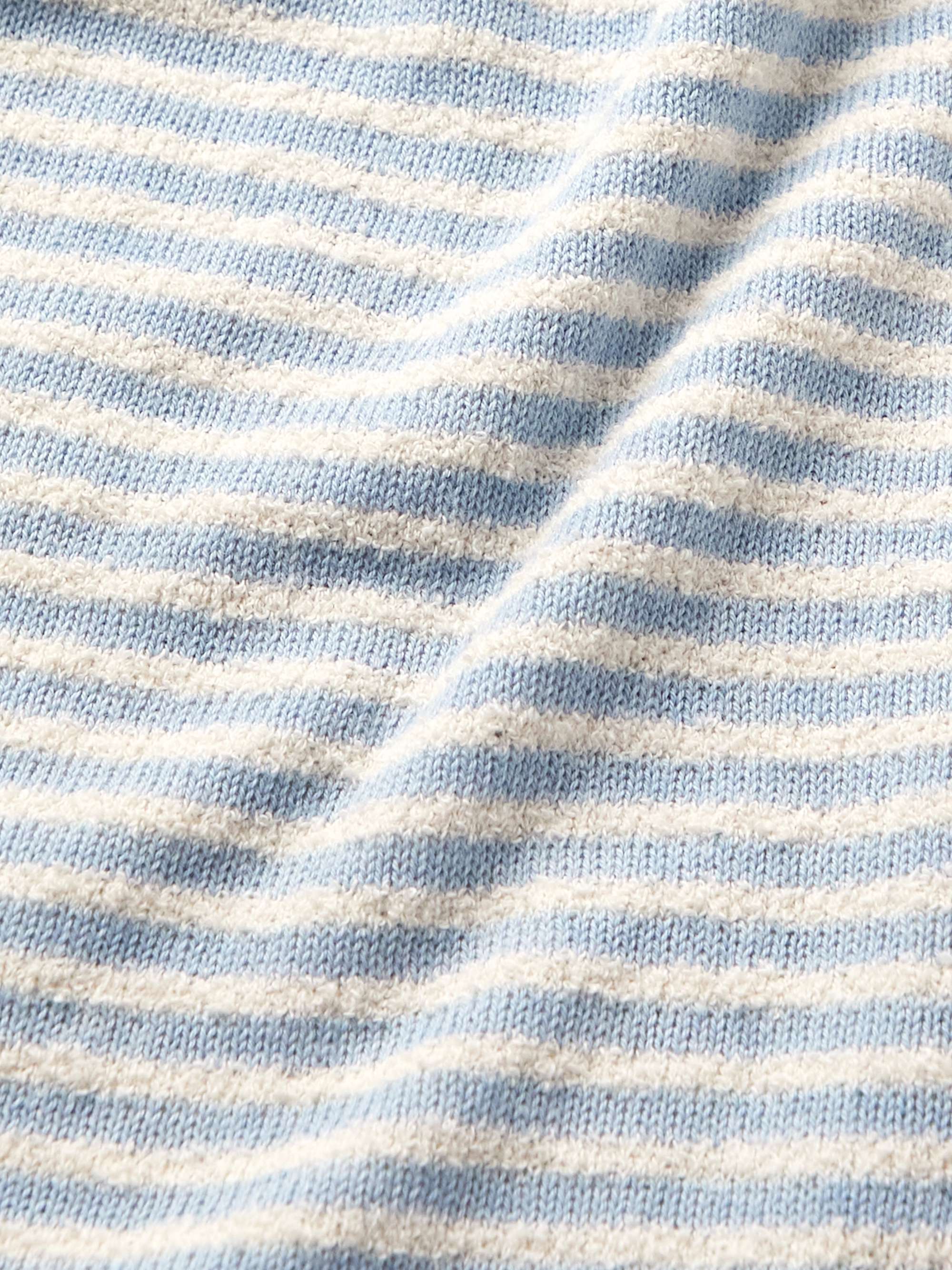 ALTEA Slim-Fit Striped Cotton-Blend Terry Polo Shirt