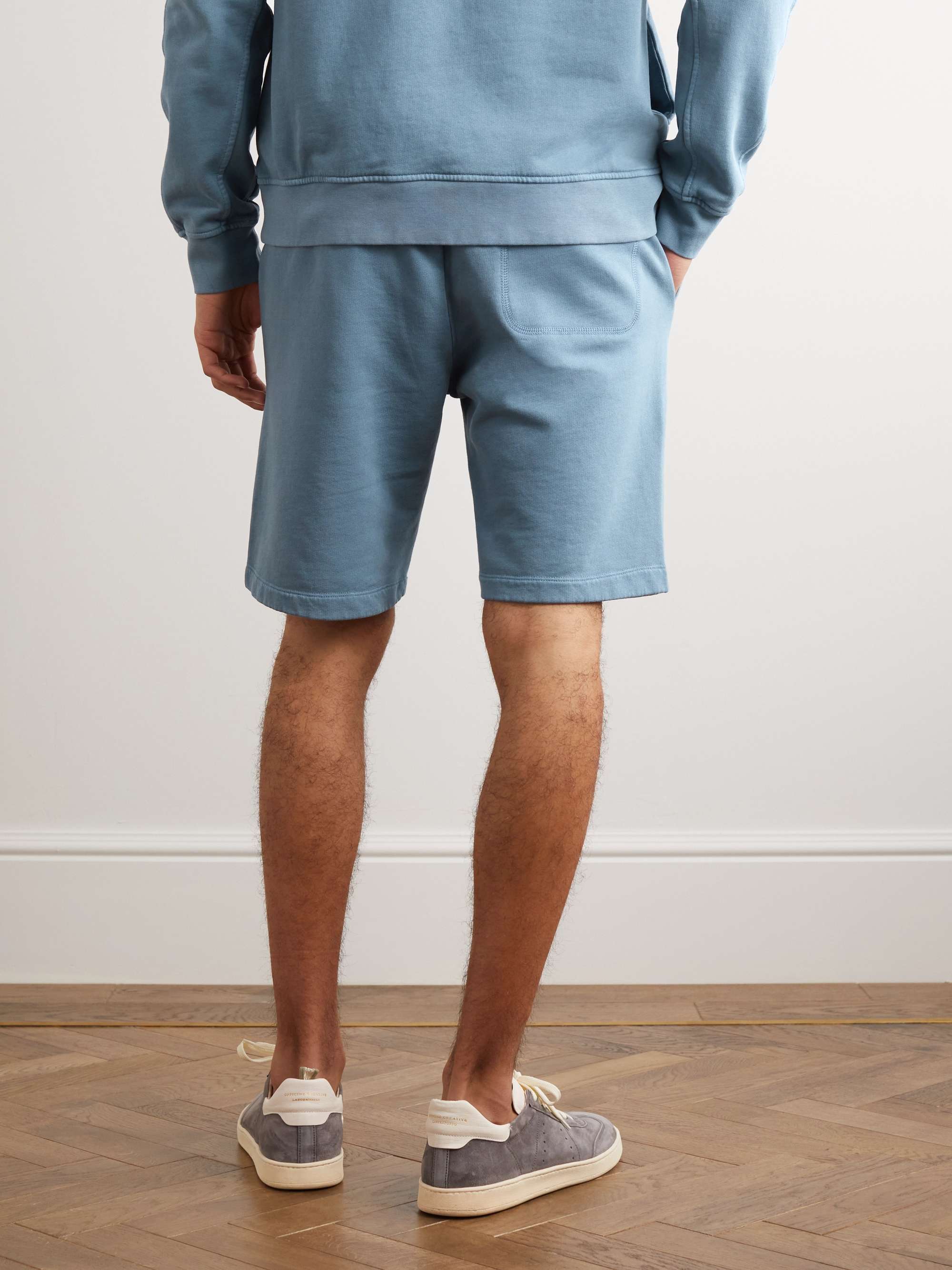 ALTEA Barkley Straight-Leg Cotton-Jersey Drawstring Bermuda Shorts