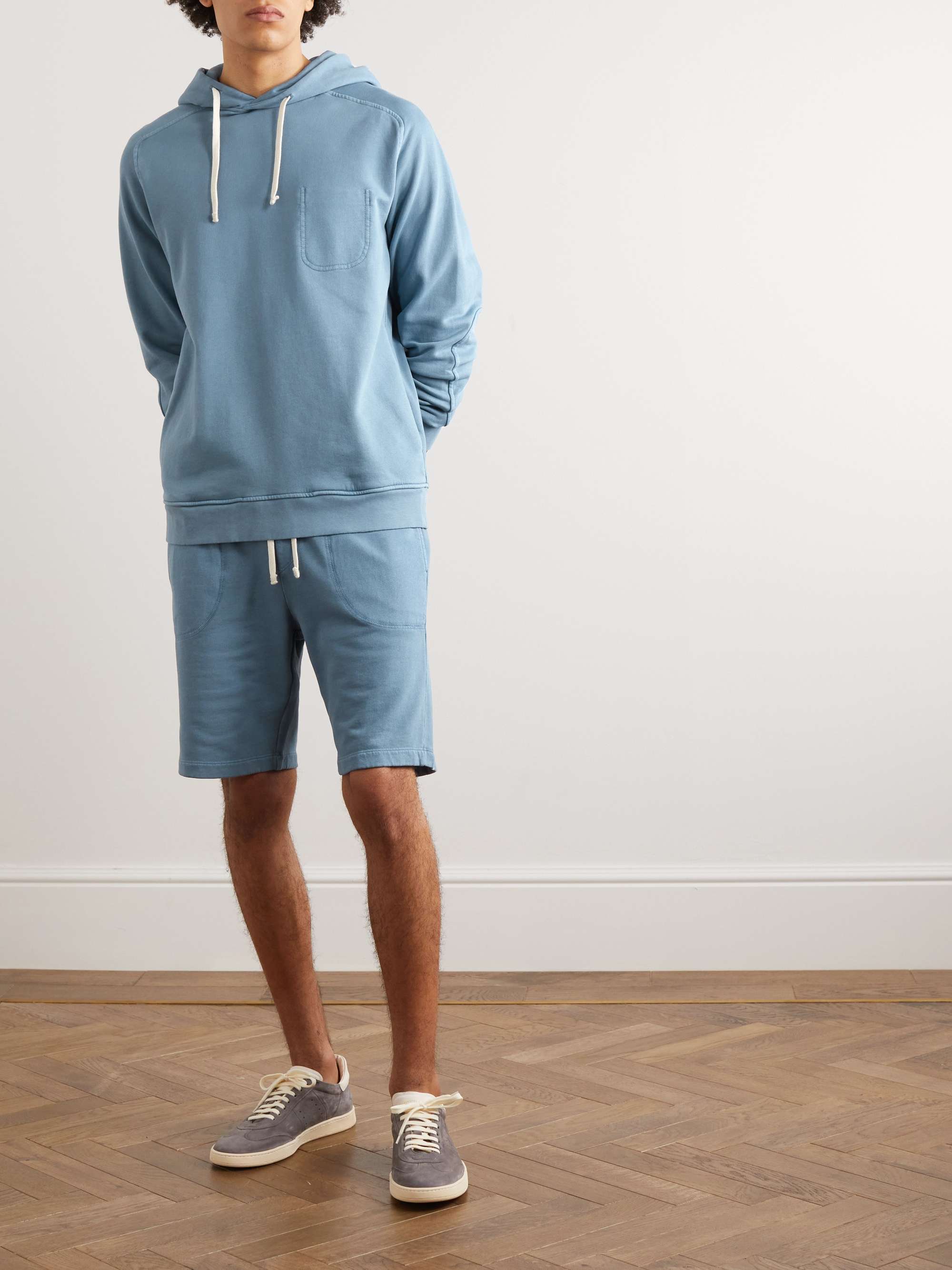 ALTEA Barkley Straight-Leg Cotton-Jersey Drawstring Bermuda Shorts