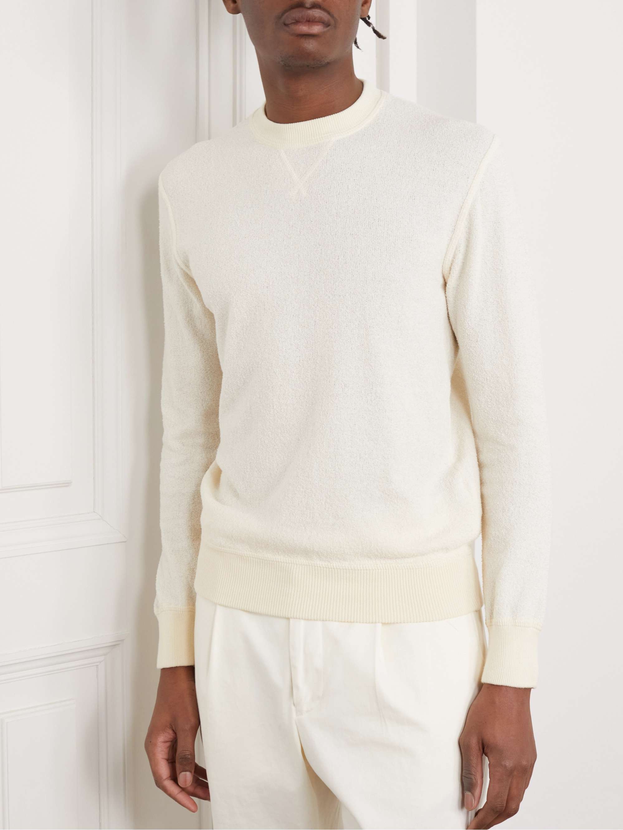 ALTEA Cotton-Blend Bouclé Sweater