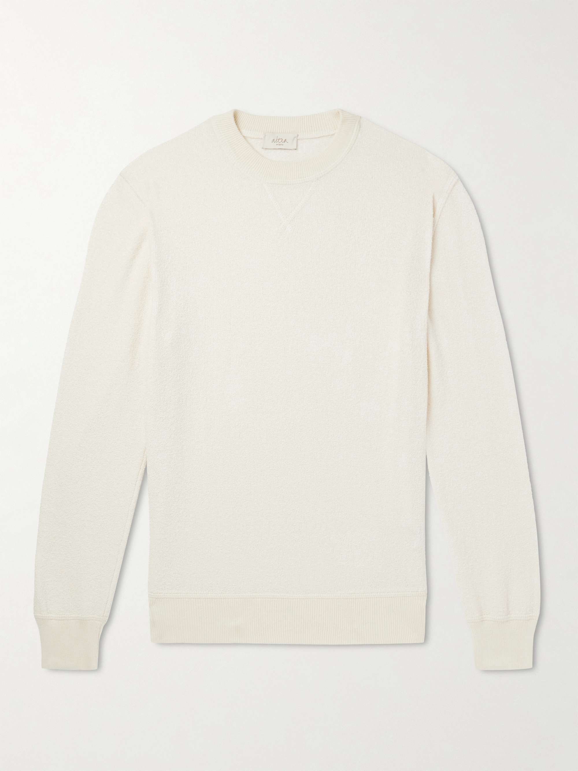 ALTEA Cotton-Blend Bouclé Sweater