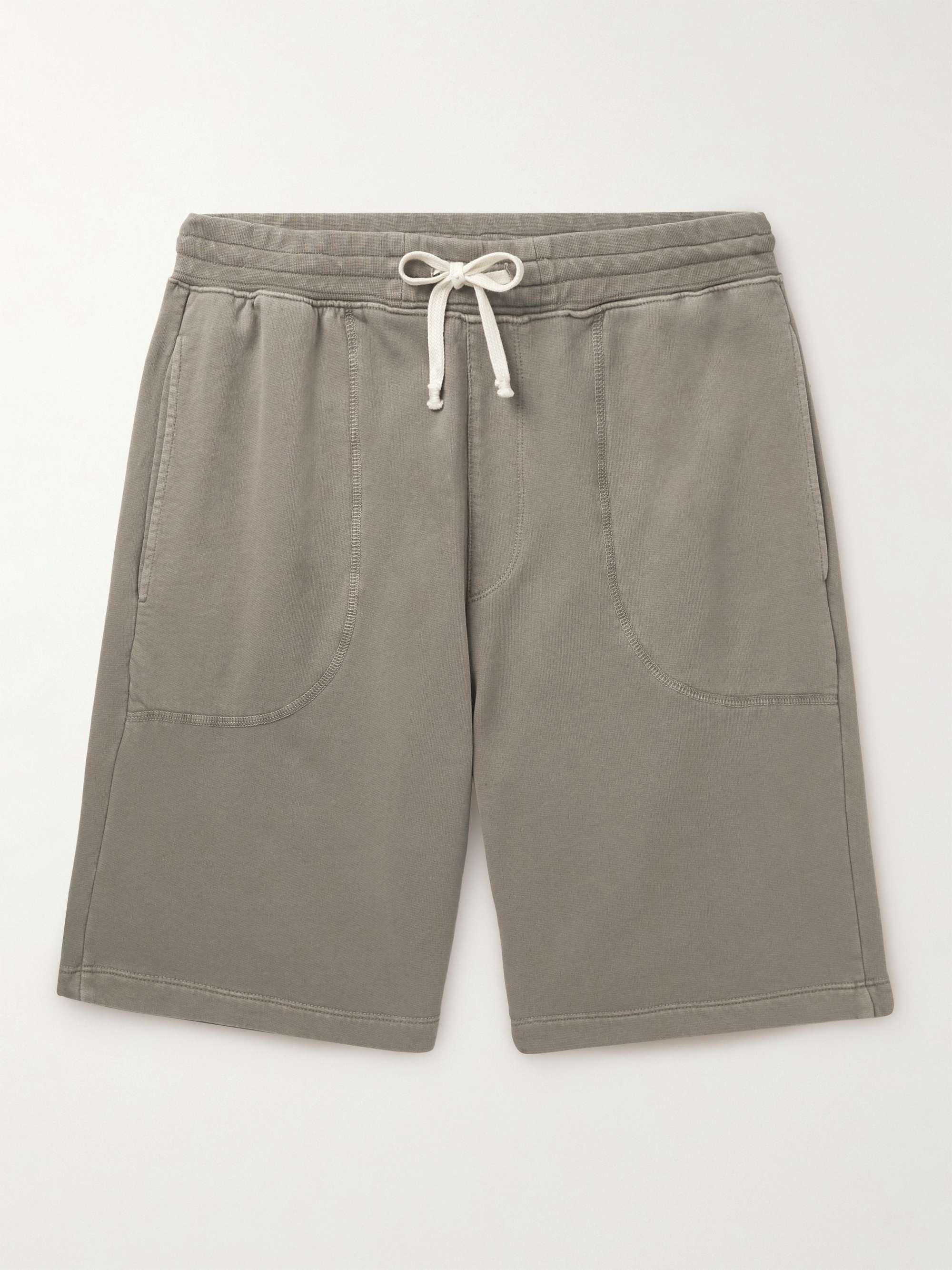 ALTEA Barkley Straight-Leg Cotton-Jersey Drawstring Bermuda Shorts