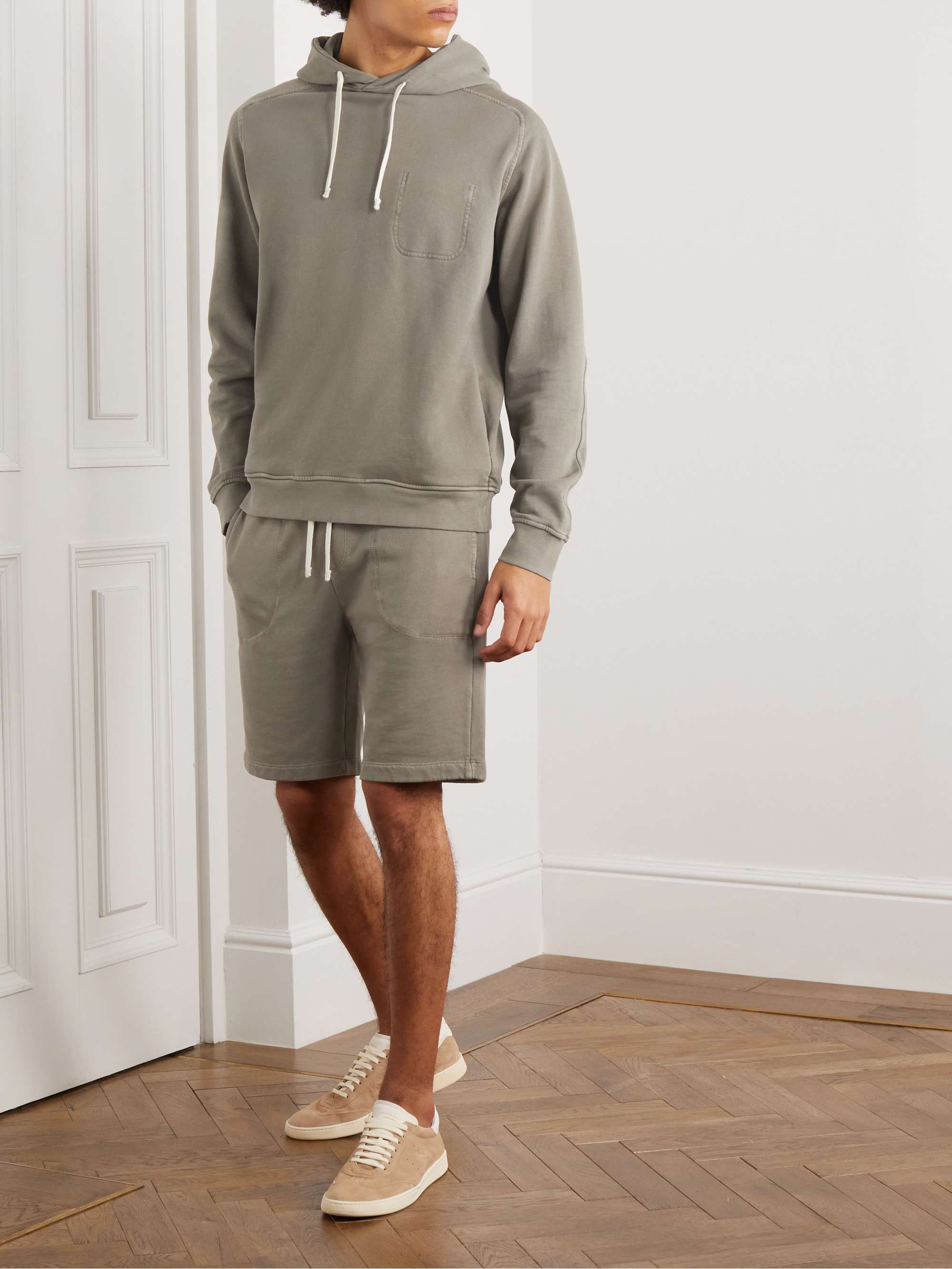 ALTEA Barkley Straight-Leg Cotton-Jersey Drawstring Bermuda Shorts