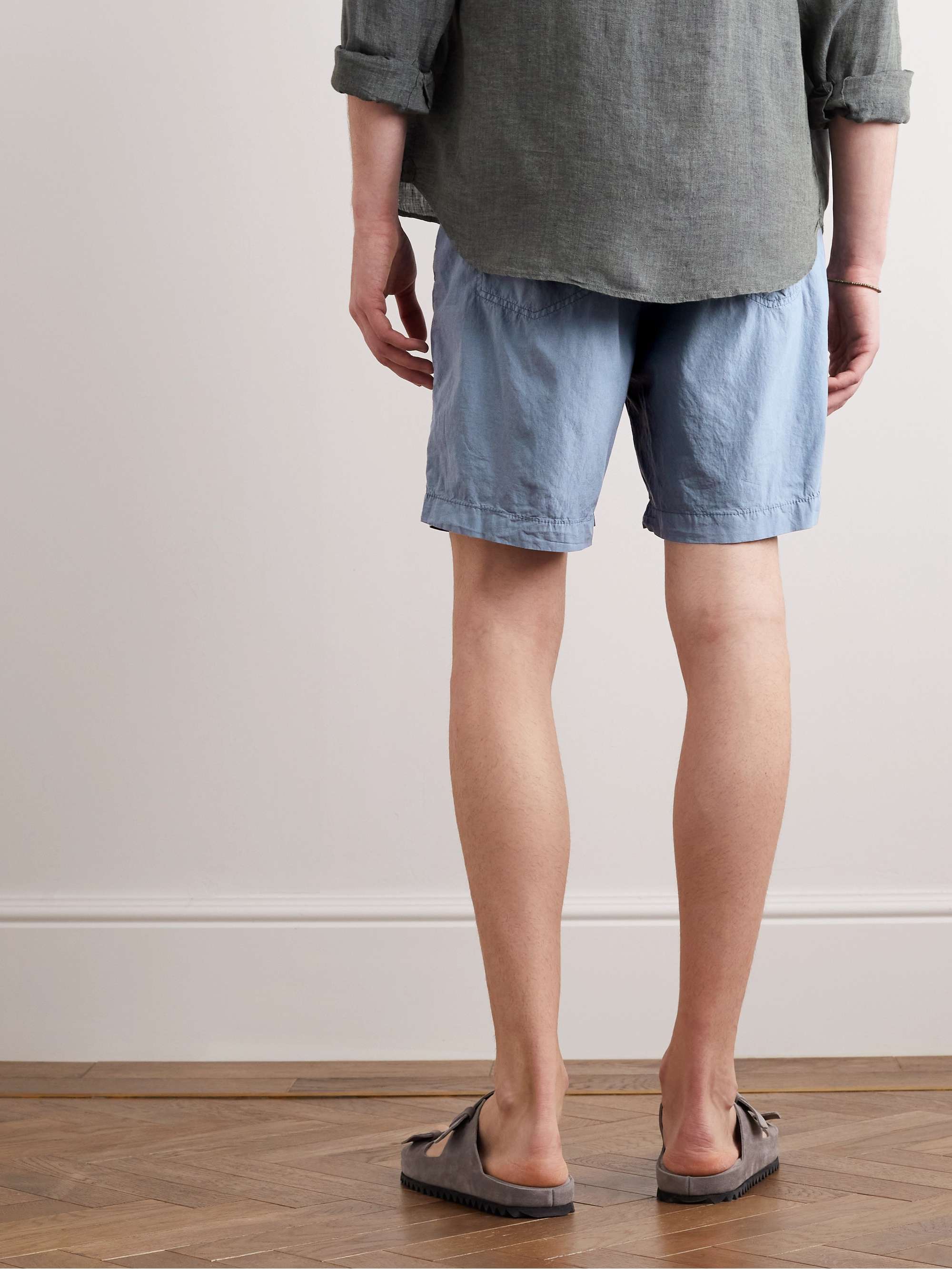ALTEA Martin Straight-Leg Lyocell-Blend Drawstring Shorts