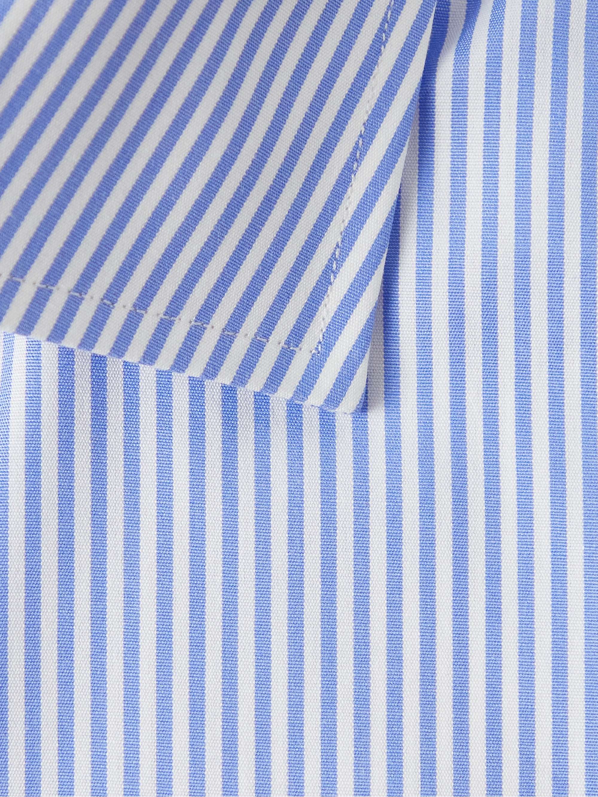 BRIONI Cutaway-Collar Striped Cotton Shirt