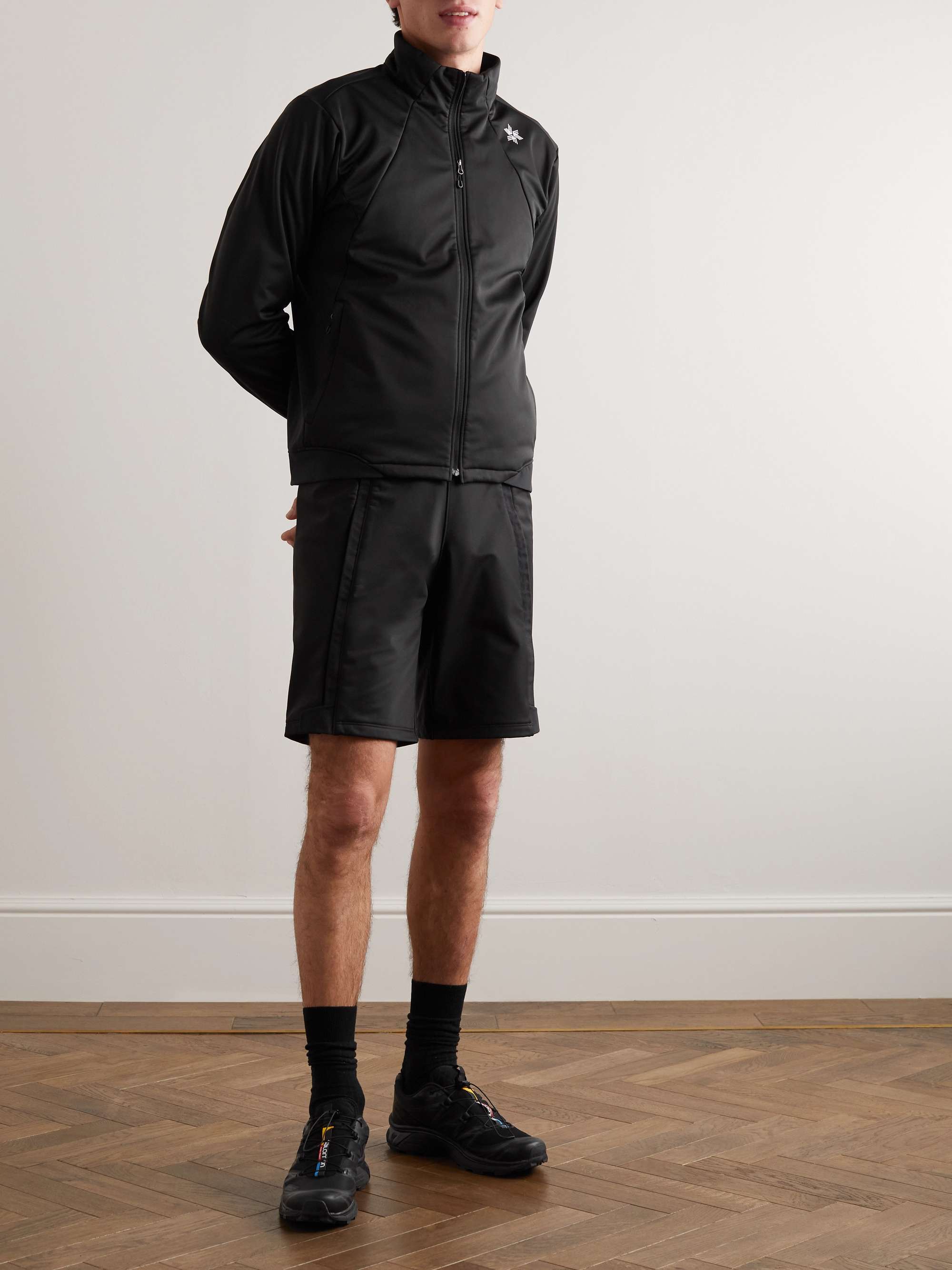 GOLDWIN Straight-Leg Logo-Print Ripstop Ski Shorts