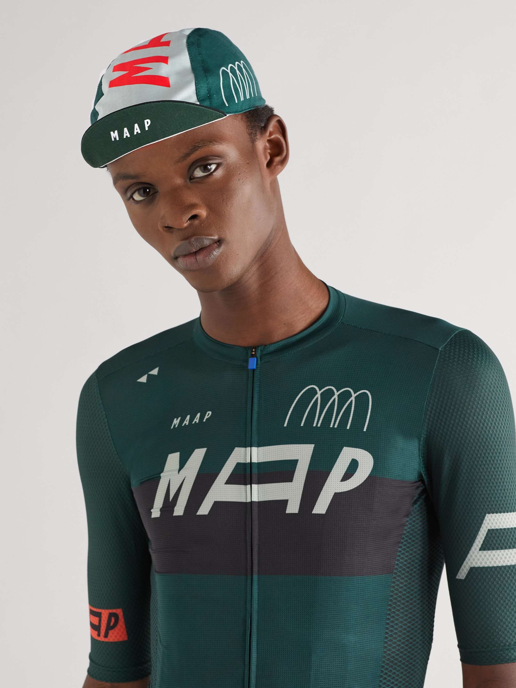 MAAP Adapt Logo-Print Colour-Block Cotton-Twill Cycling Cap