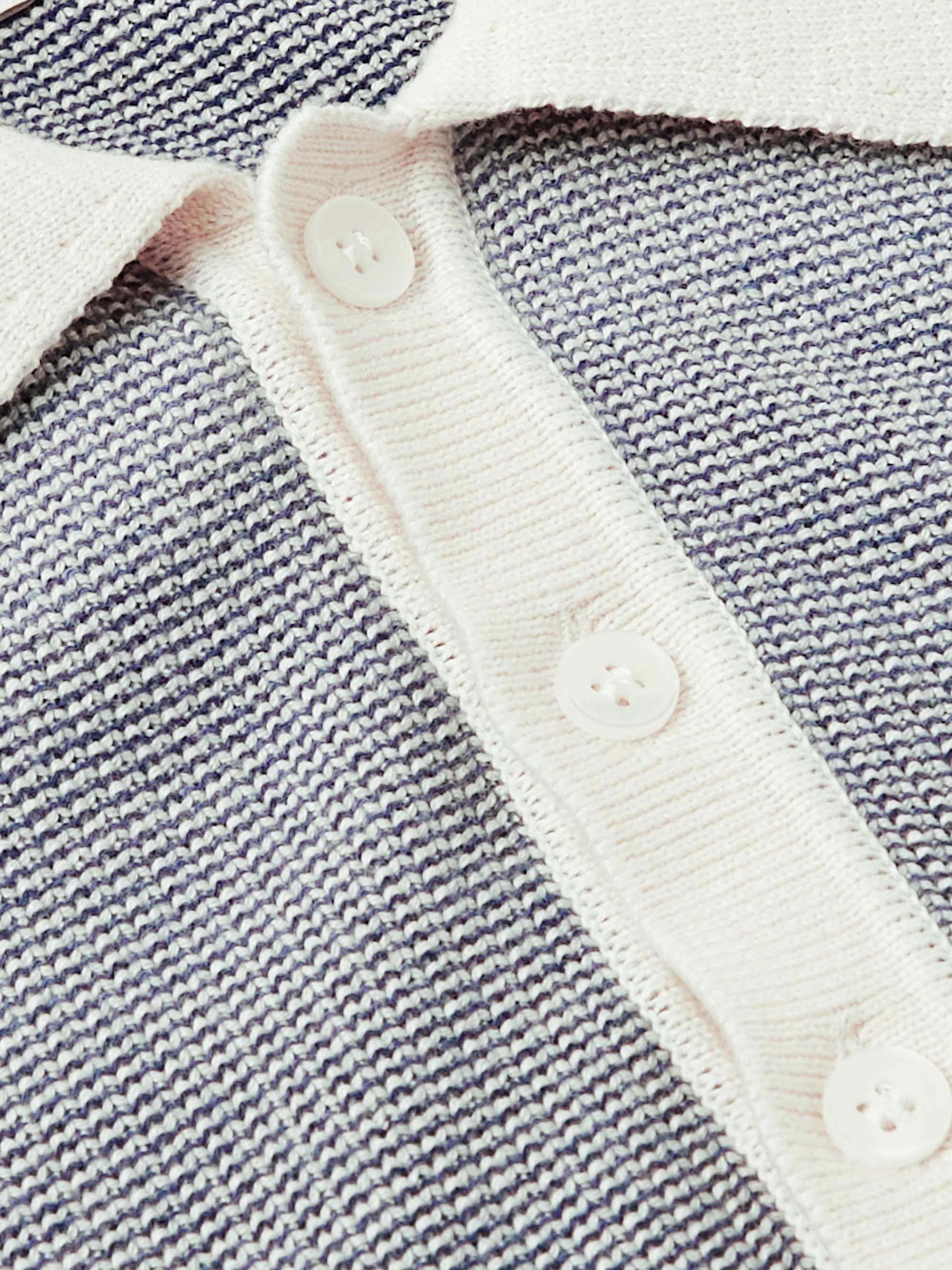ALTEA Slim-Fit Dégradé Cotton Polo Shirt