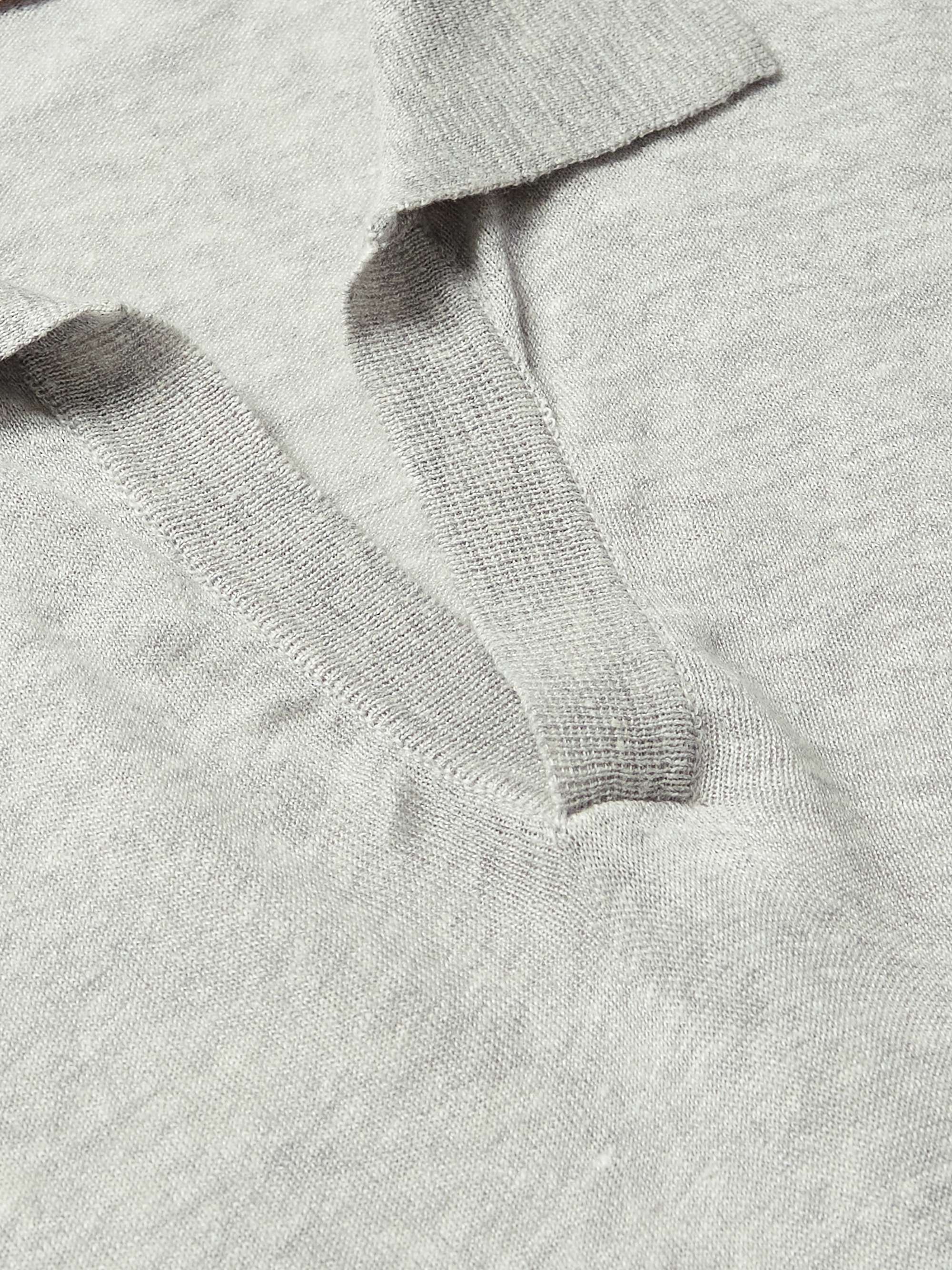 ALTEA Slim-Fit Linen and Cotton-Blend Polo Shirt