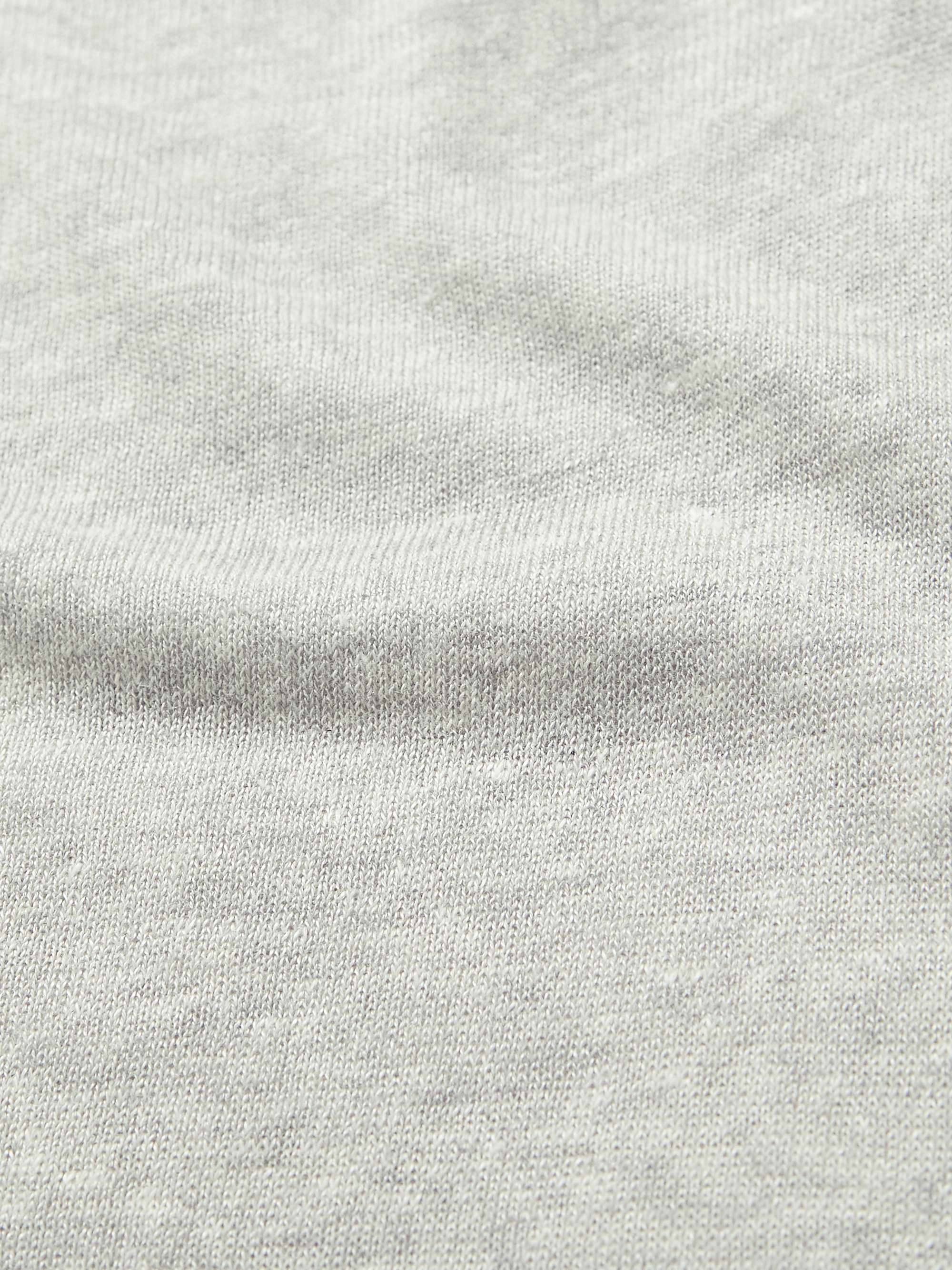 ALTEA Slim-Fit Linen and Cotton-Blend Polo Shirt