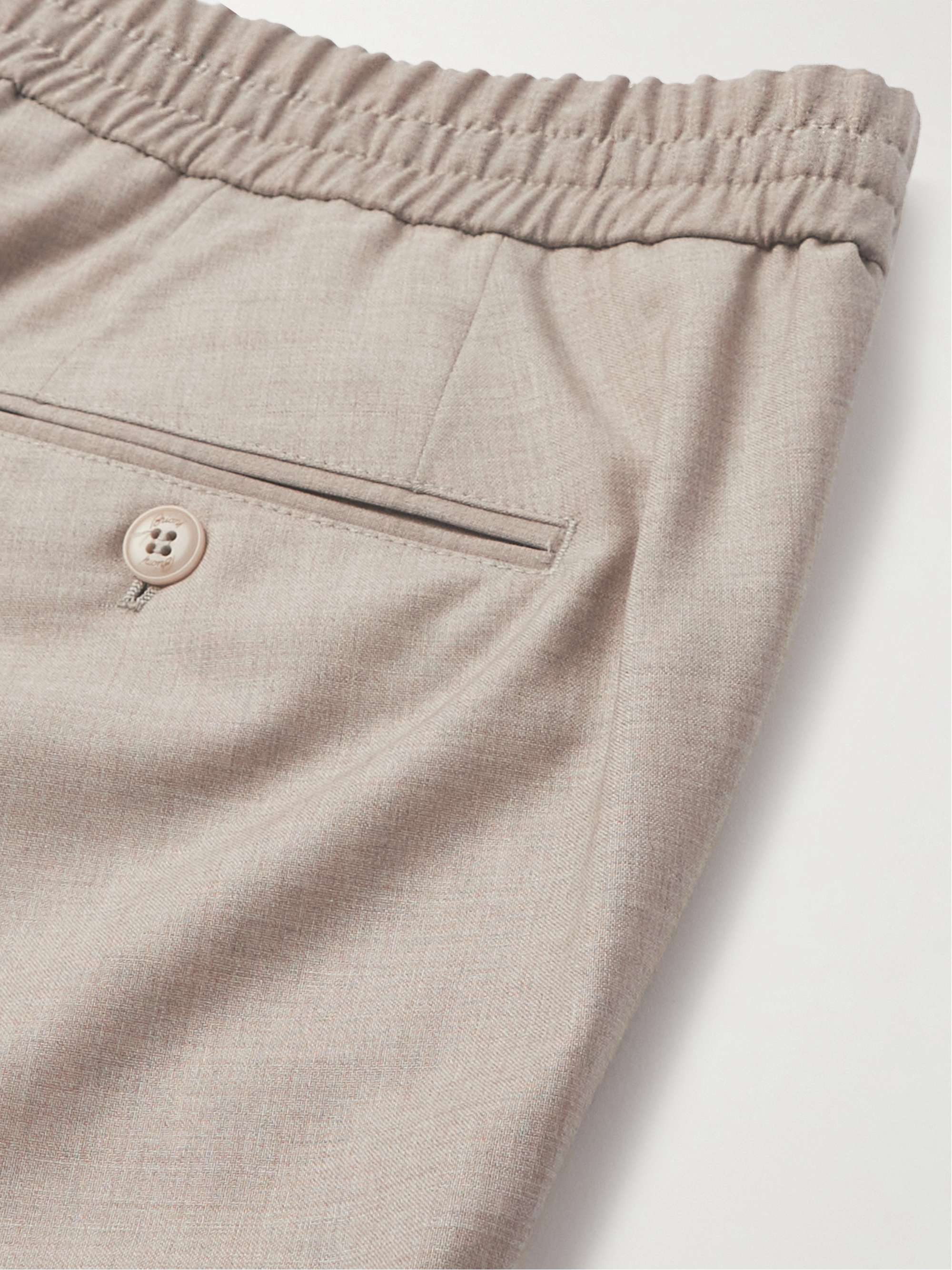 BRIONI Sidney Straight-Leg Wool Drawstring Trousers