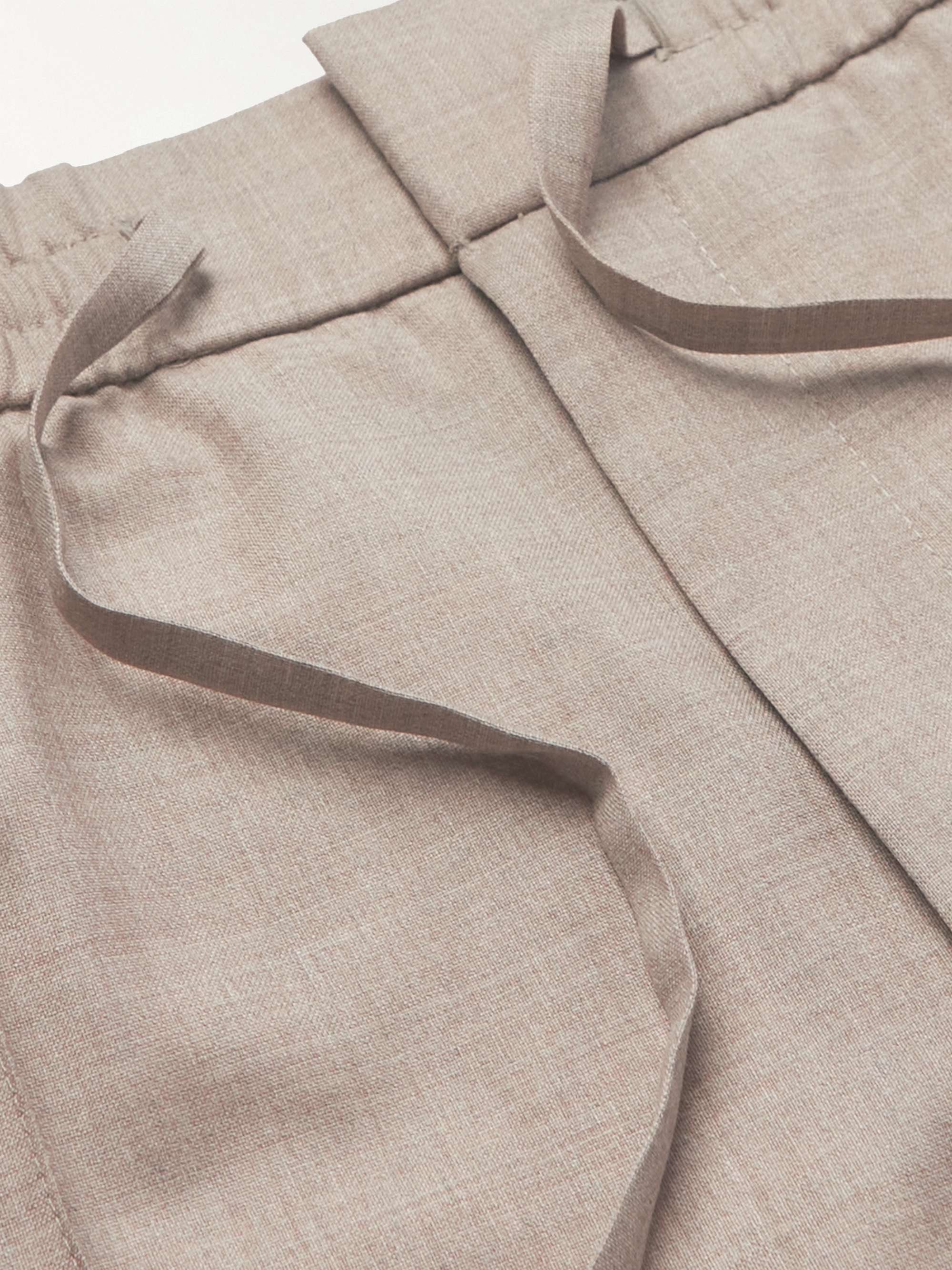 BRIONI Sidney Straight-Leg Wool Drawstring Trousers