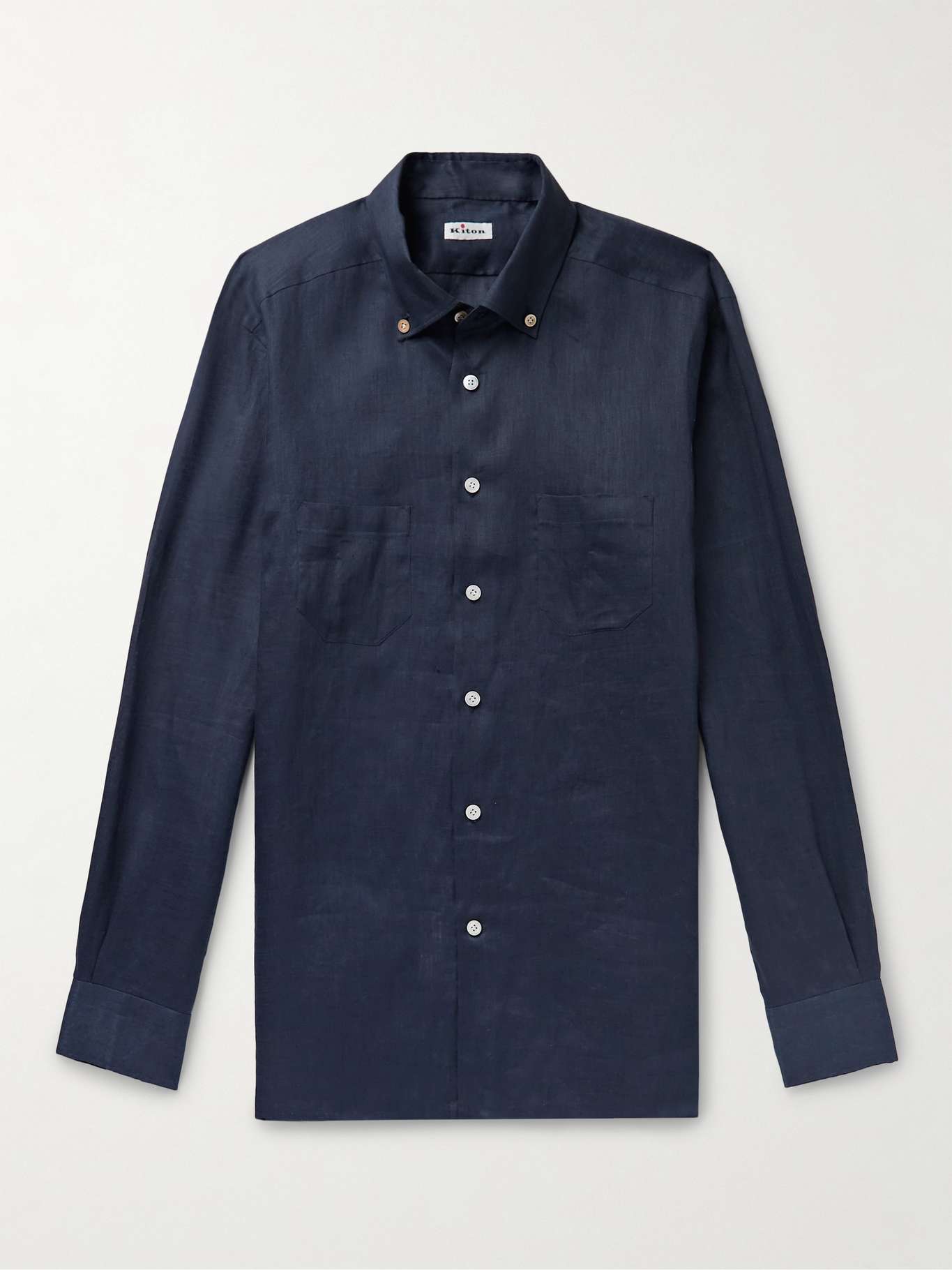 KITON ButtonDown Collar Linen Shirt for Men MR PORTER