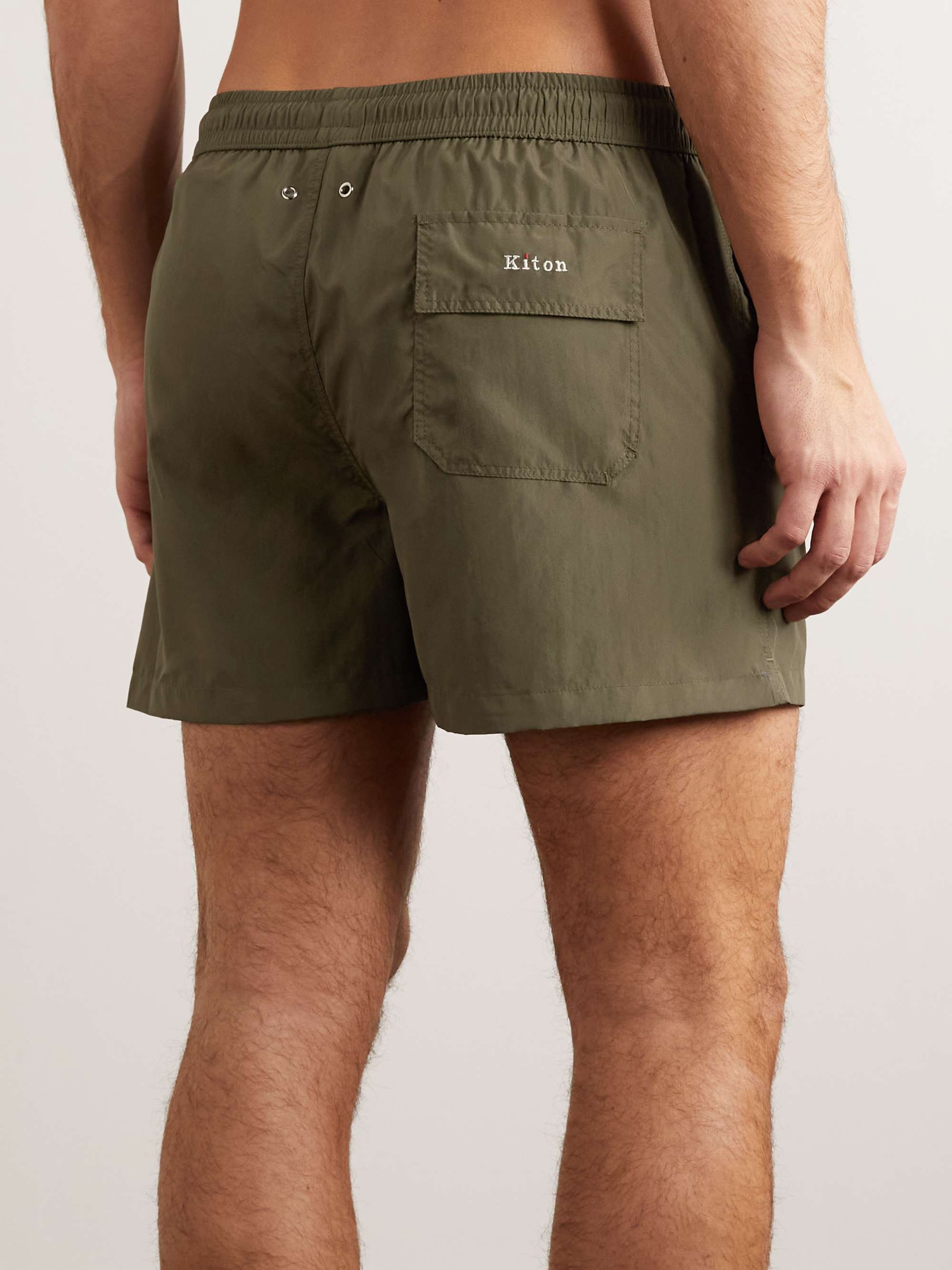 KITON Straight-Leg Mid-Length Swim Shorts