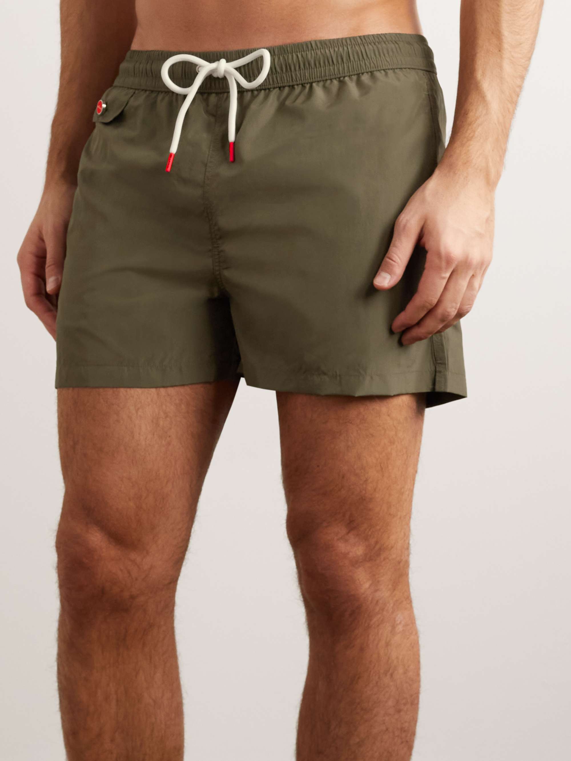 KITON Straight-Leg Mid-Length Swim Shorts