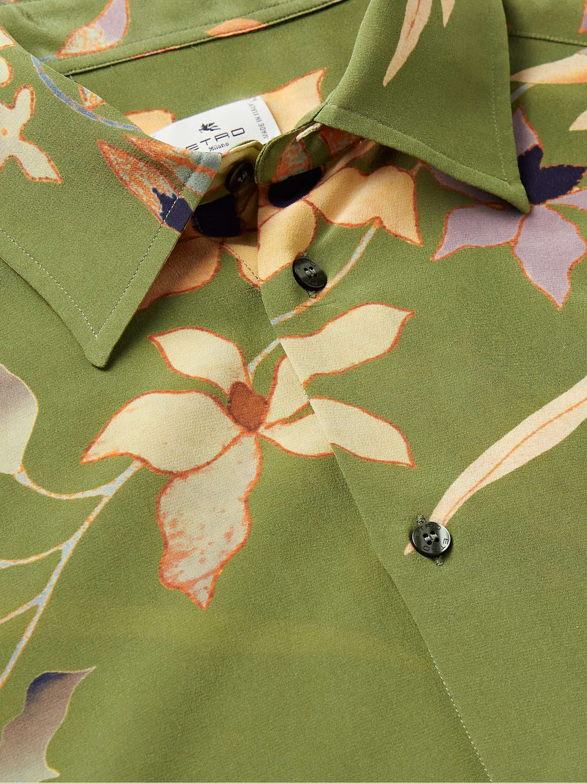 ETRO Floral-Print Silk Shirt