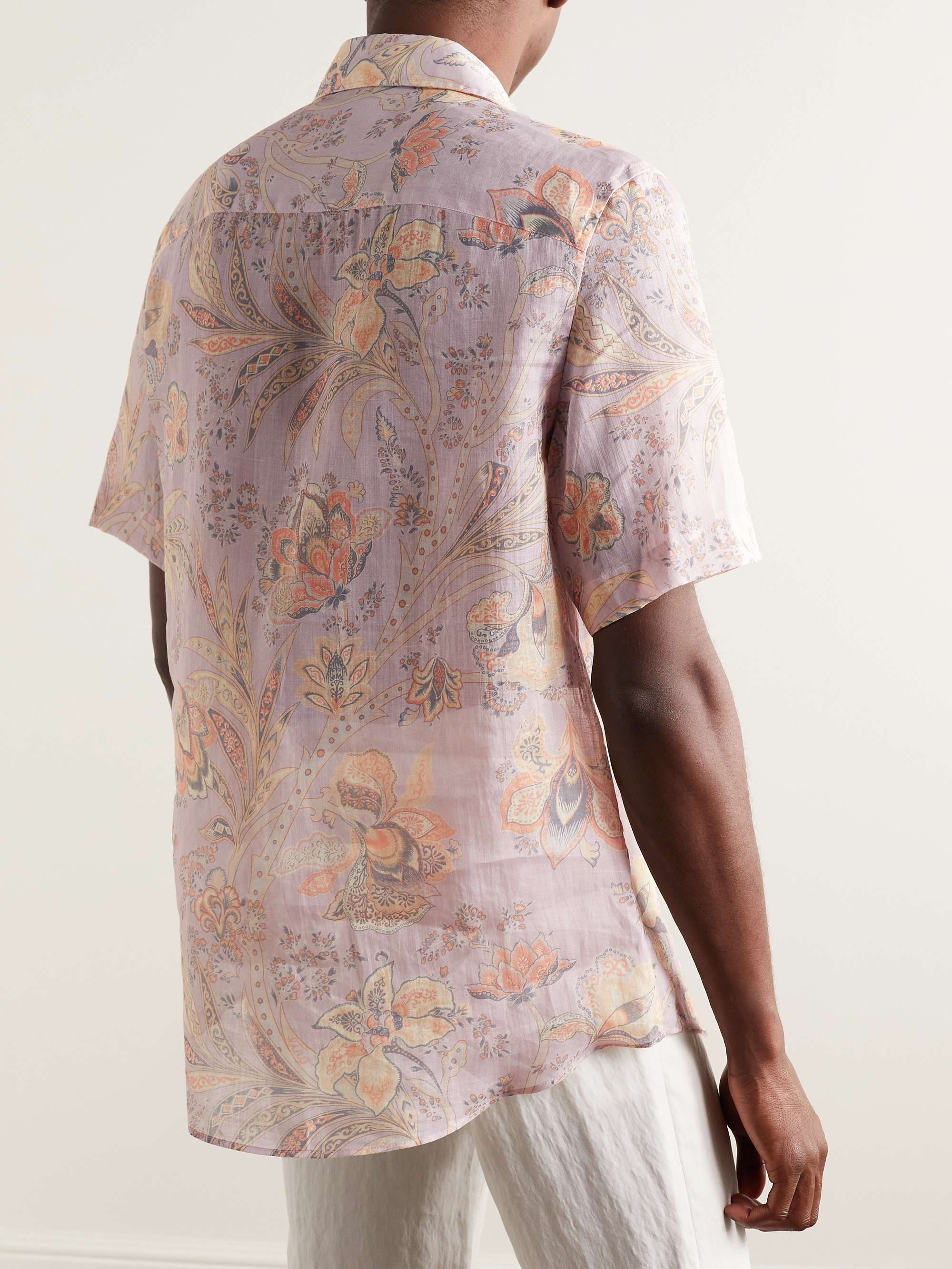 ETRO Paisely-Print Ramie Shirt